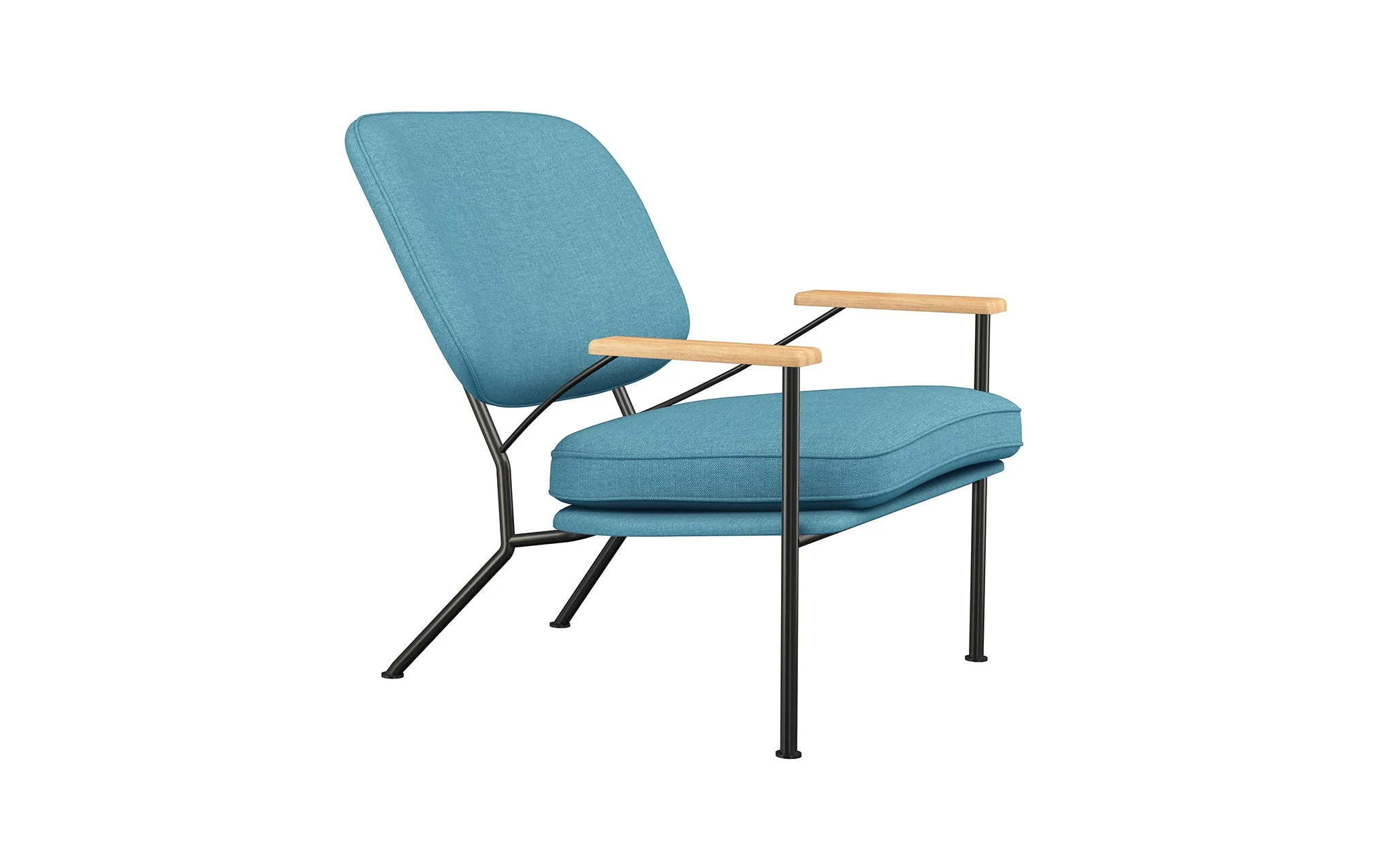 Orlando armchair with oak arms - Image 51