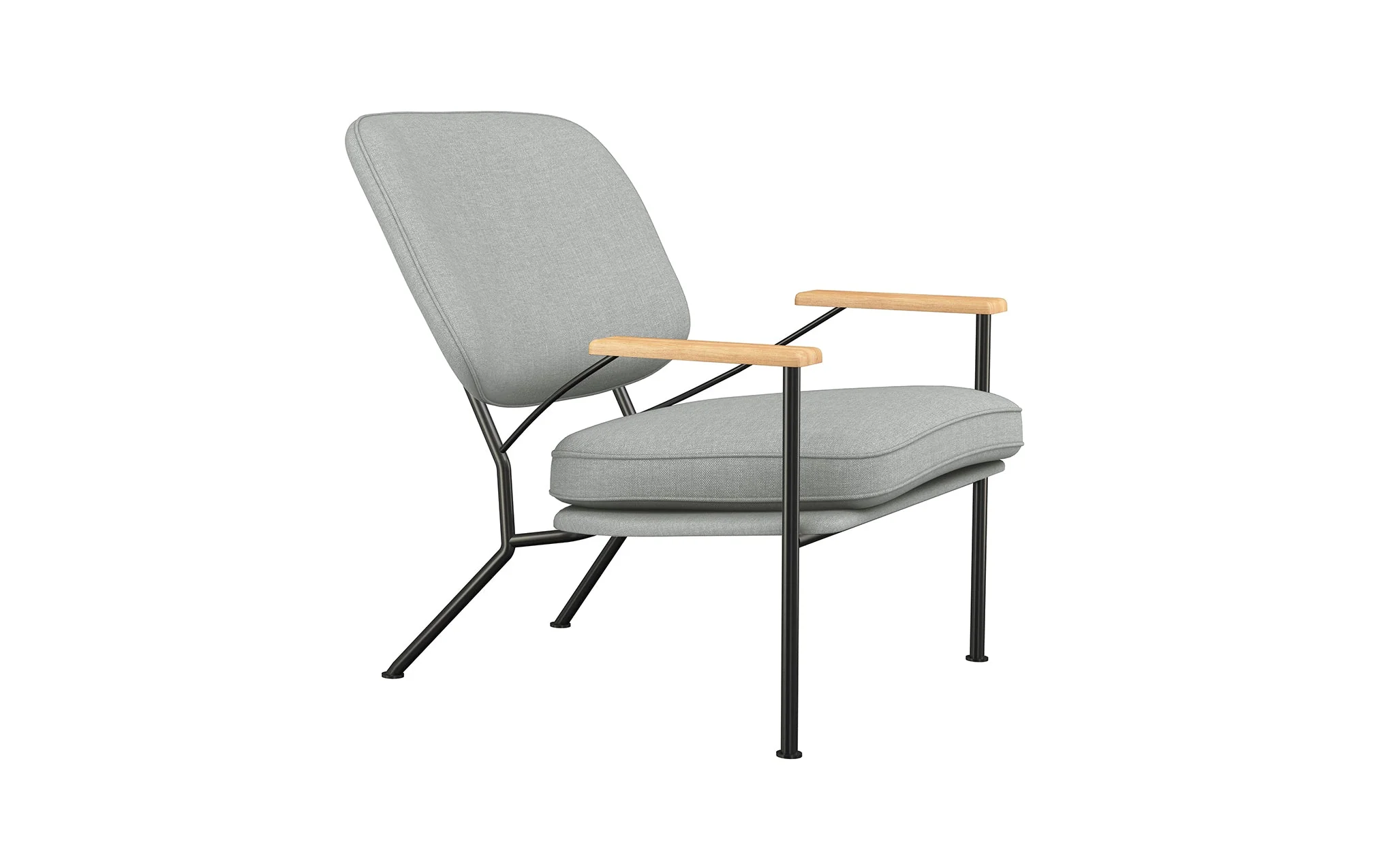 Orlando armchair with oak arms - Image 57