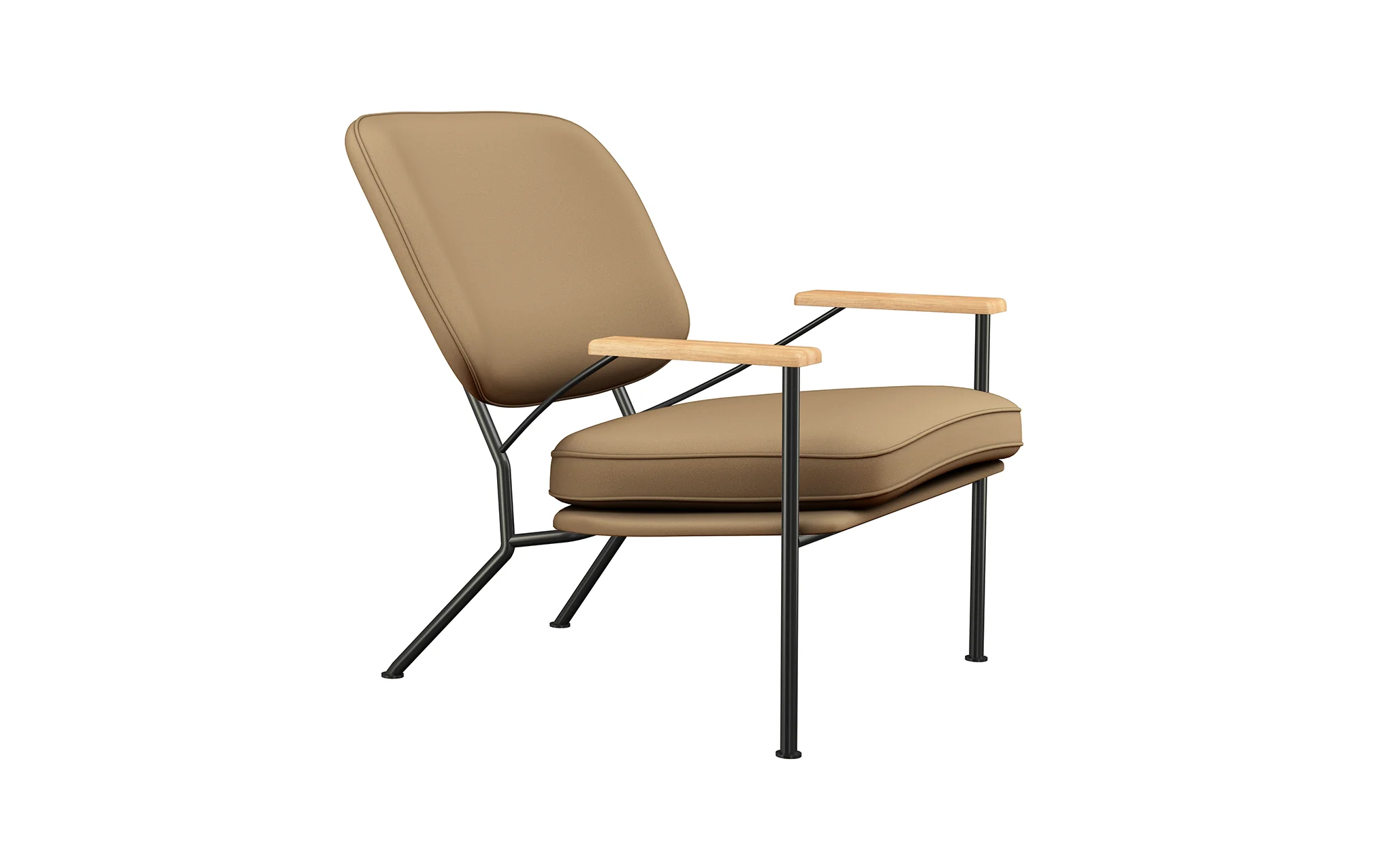 Orlando armchair with oak arms - Image 61
