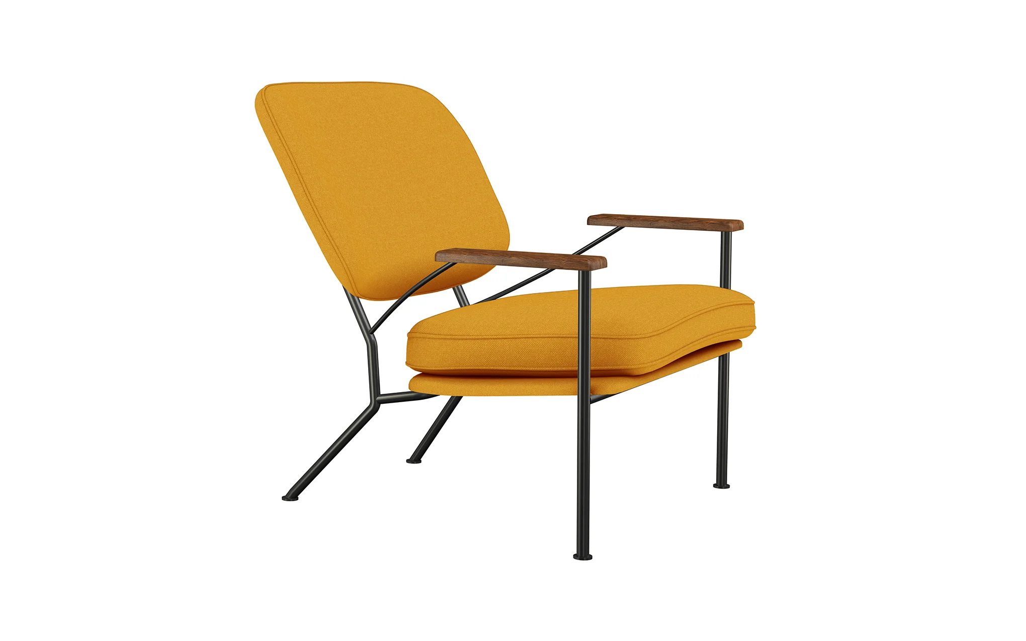 Orlando armchair with walnut arms - Image 10