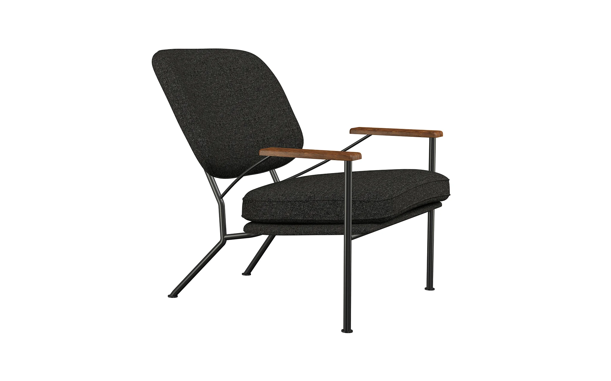 Orlando armchair with walnut arms - Image 11