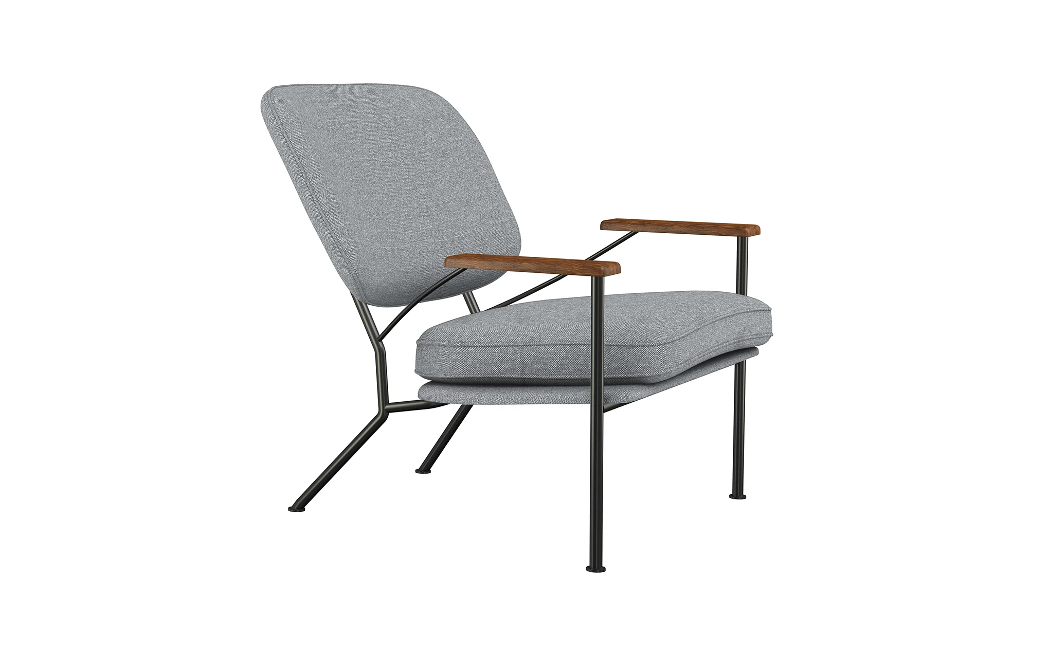 Orlando armchair with walnut arms - Image 12