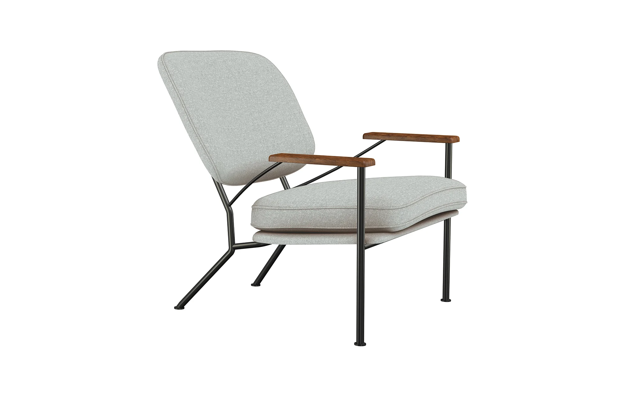 Orlando armchair with walnut arms - Image 13