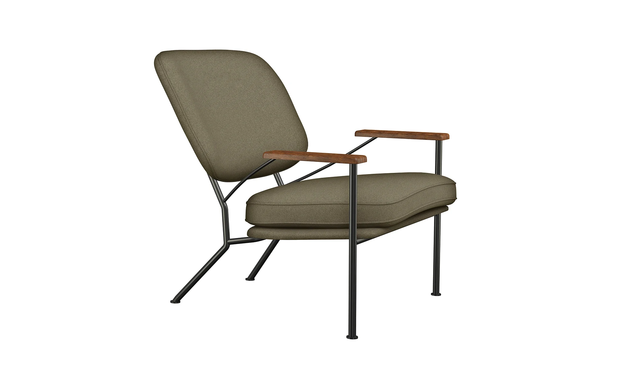 Orlando armchair with walnut arms - Image 14