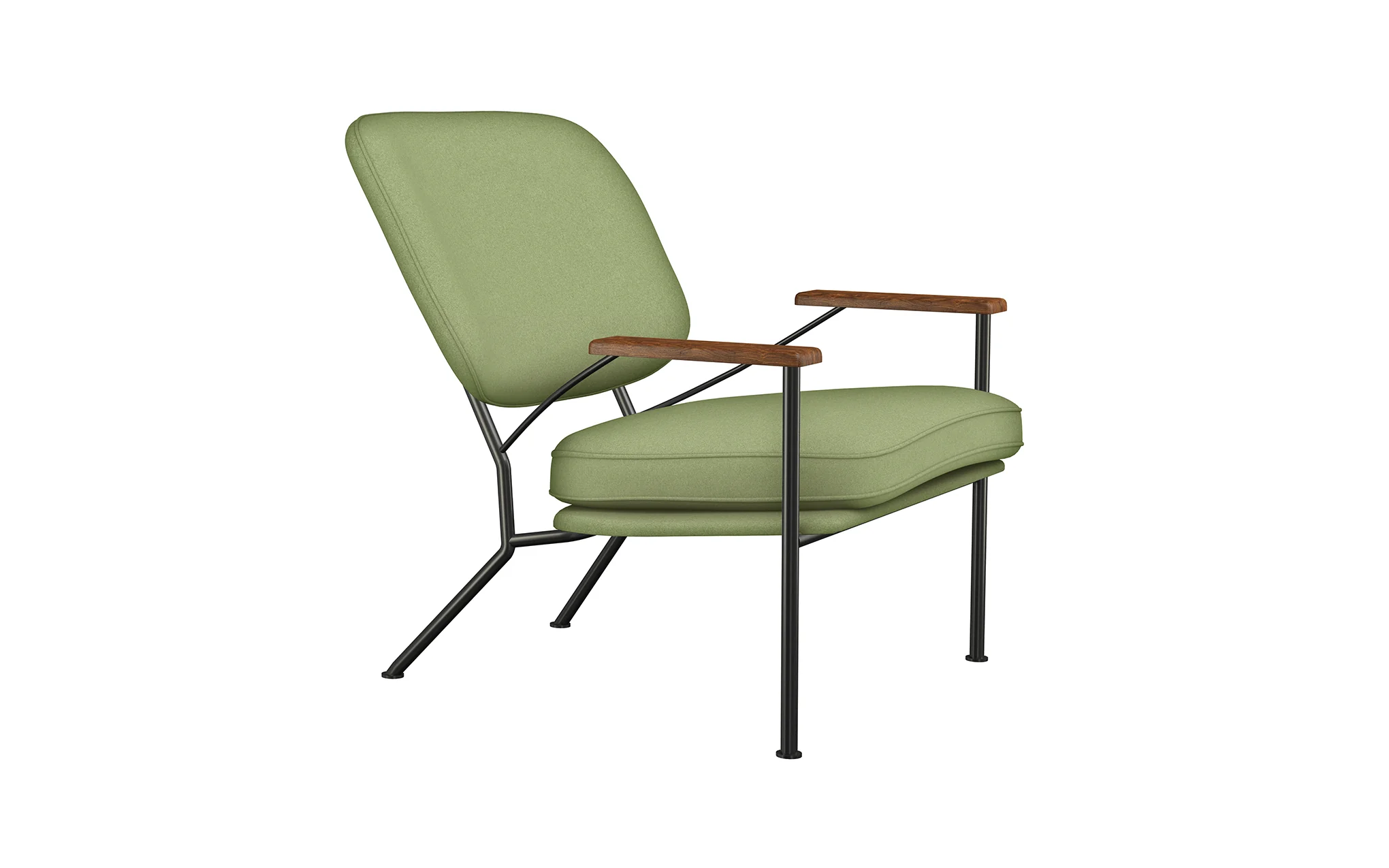 Orlando armchair with walnut arms - Image 15