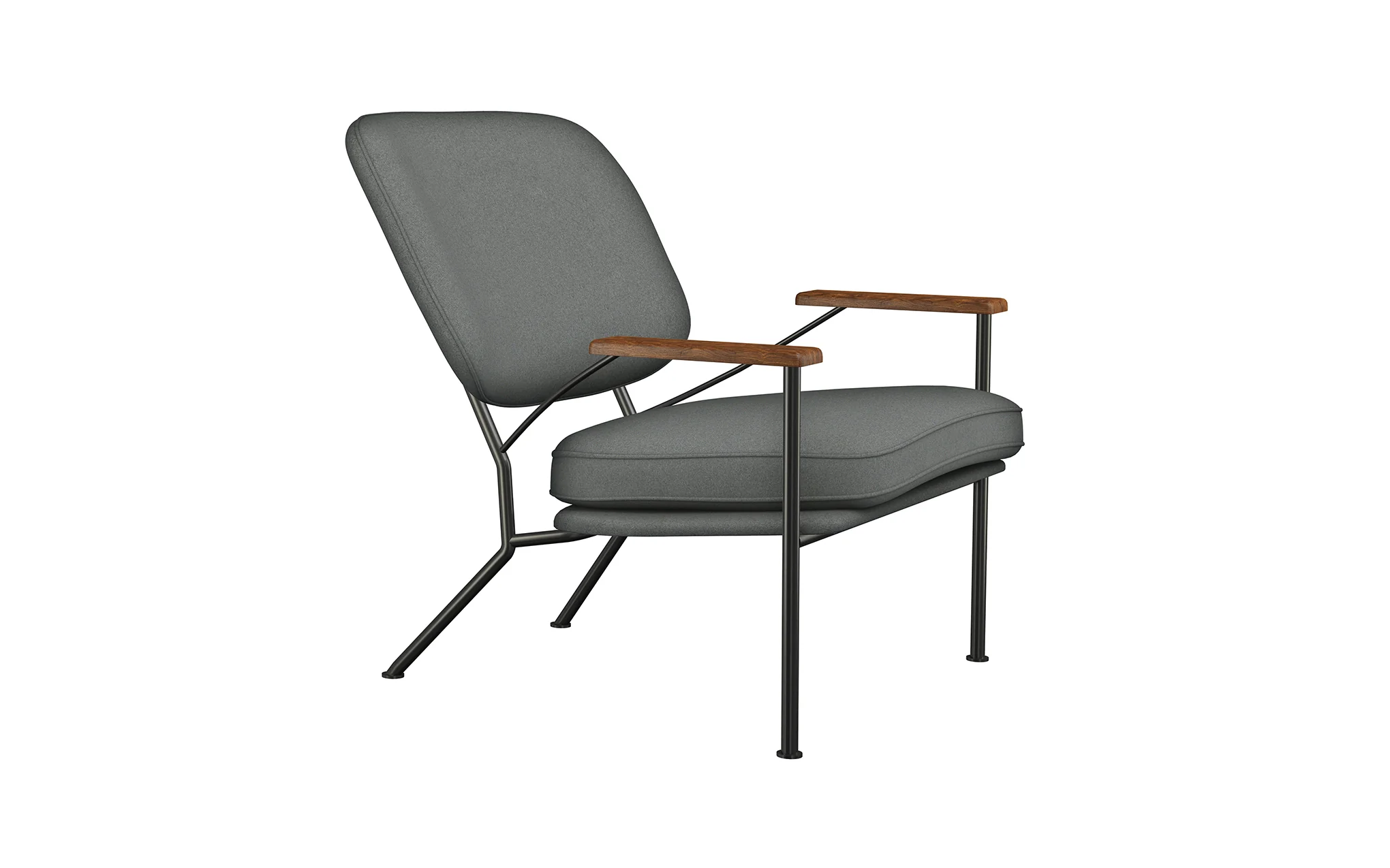 Orlando armchair with walnut arms - Image 16