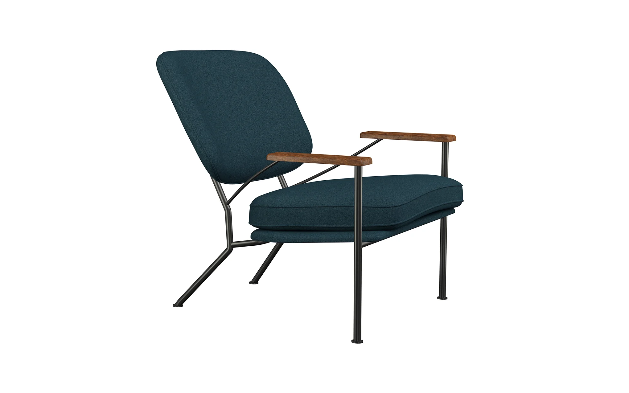 Orlando armchair with walnut arms - Image 17