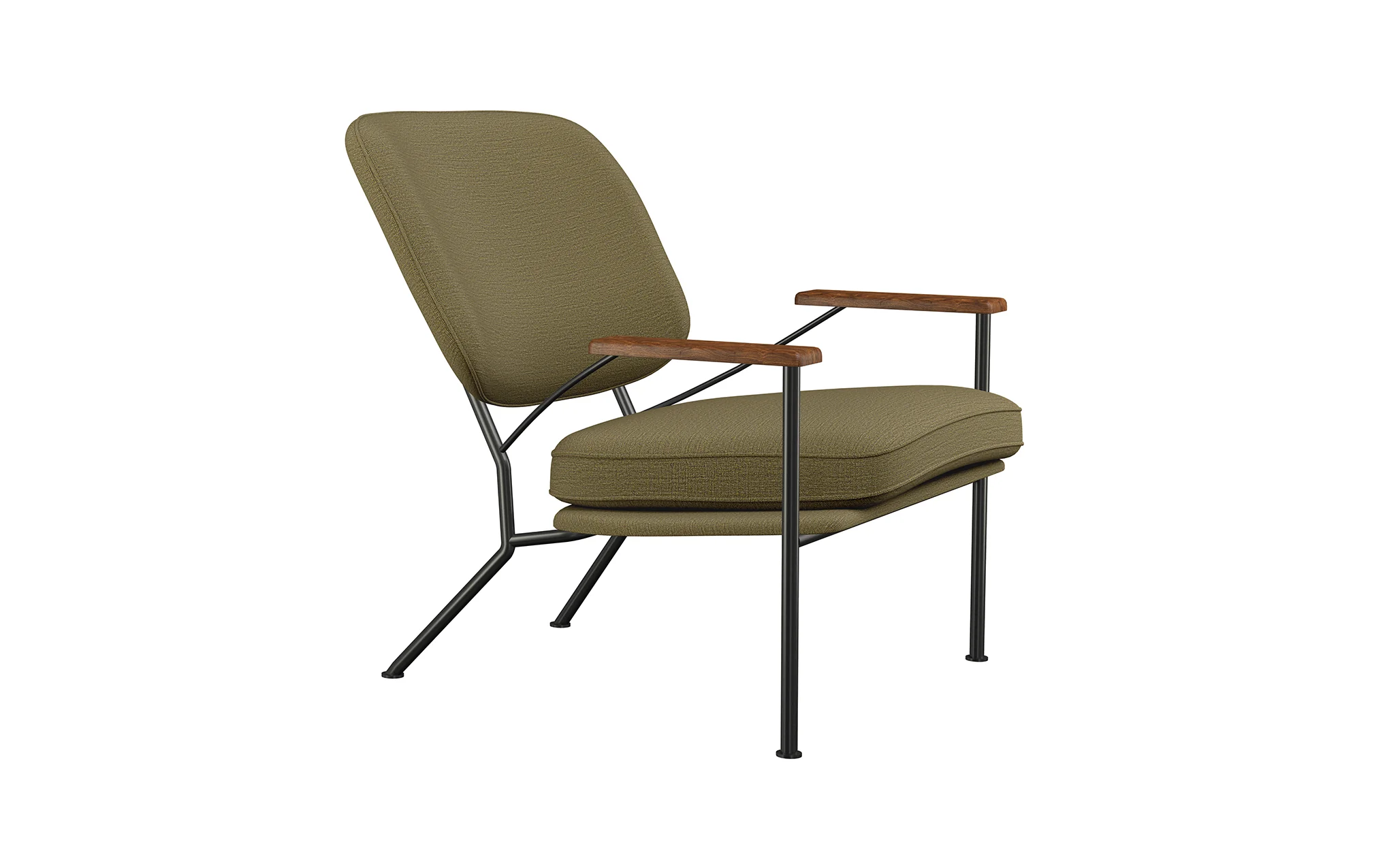 Orlando armchair with walnut arms - Image 20