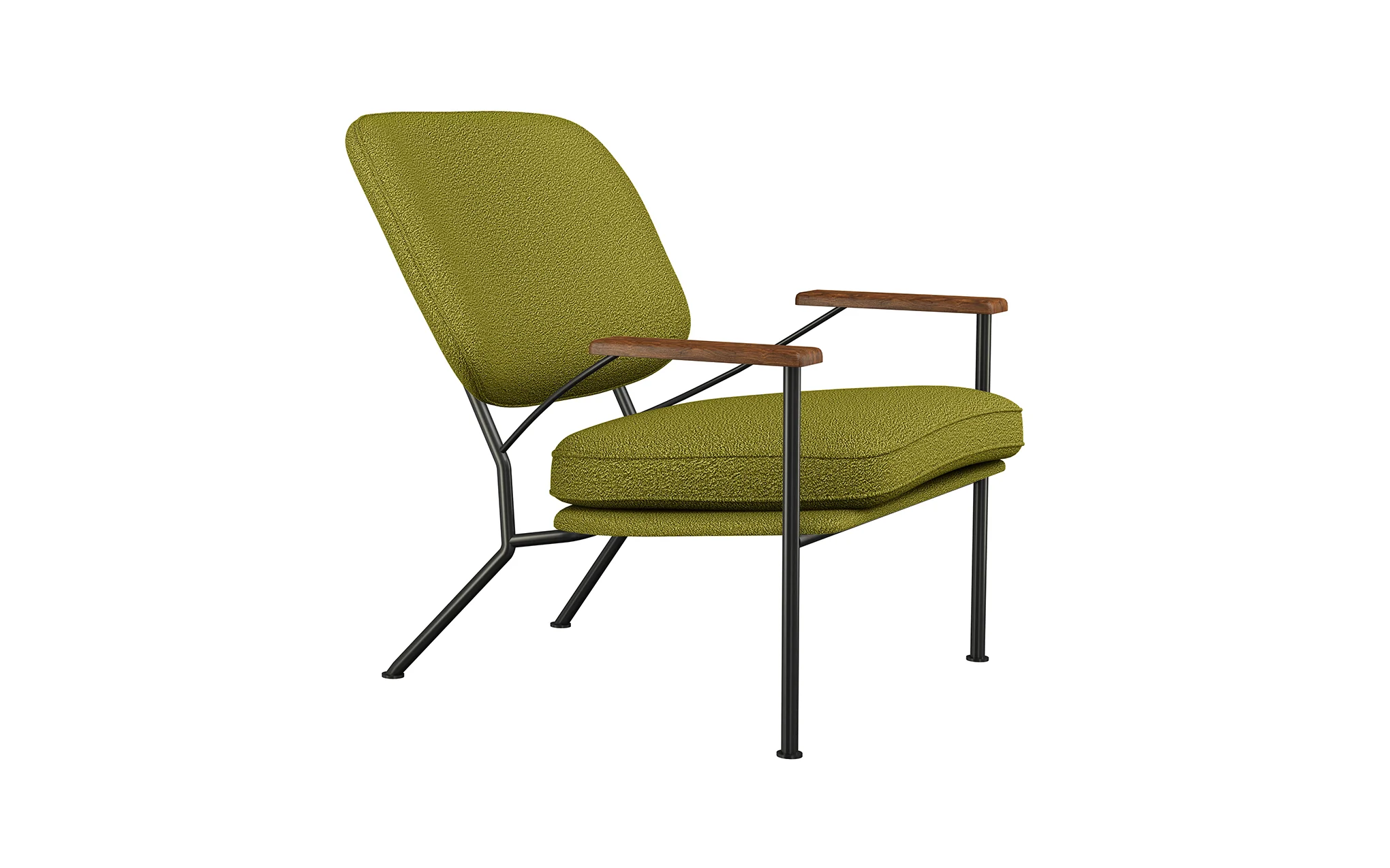Orlando armchair with walnut arms - Image 26