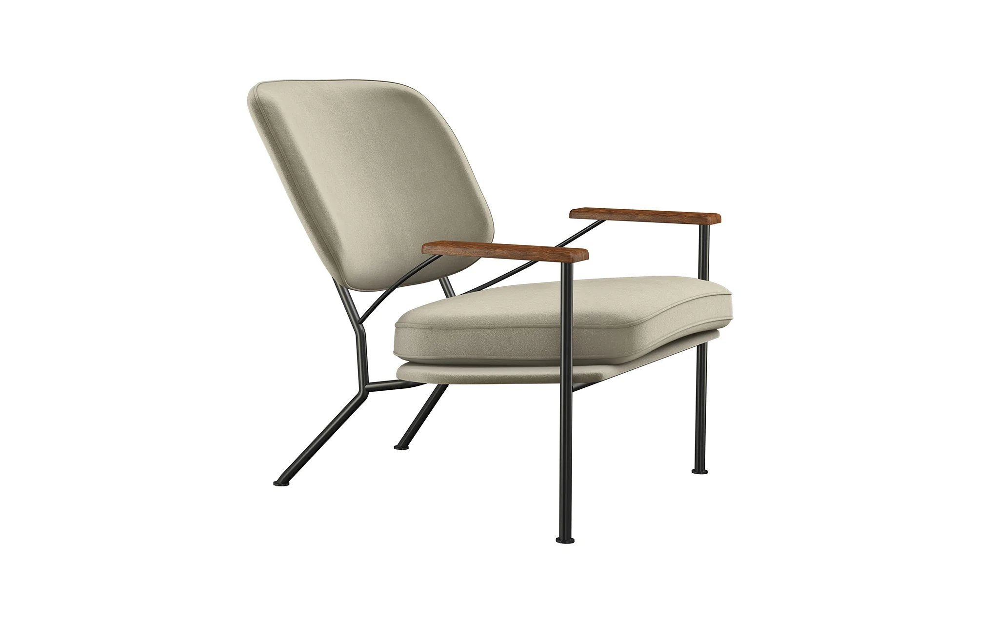 Orlando armchair with walnut arms - Image 35