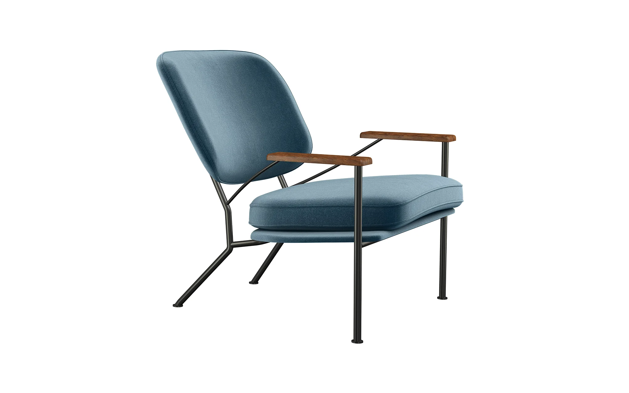 Orlando armchair with walnut arms - Image 37