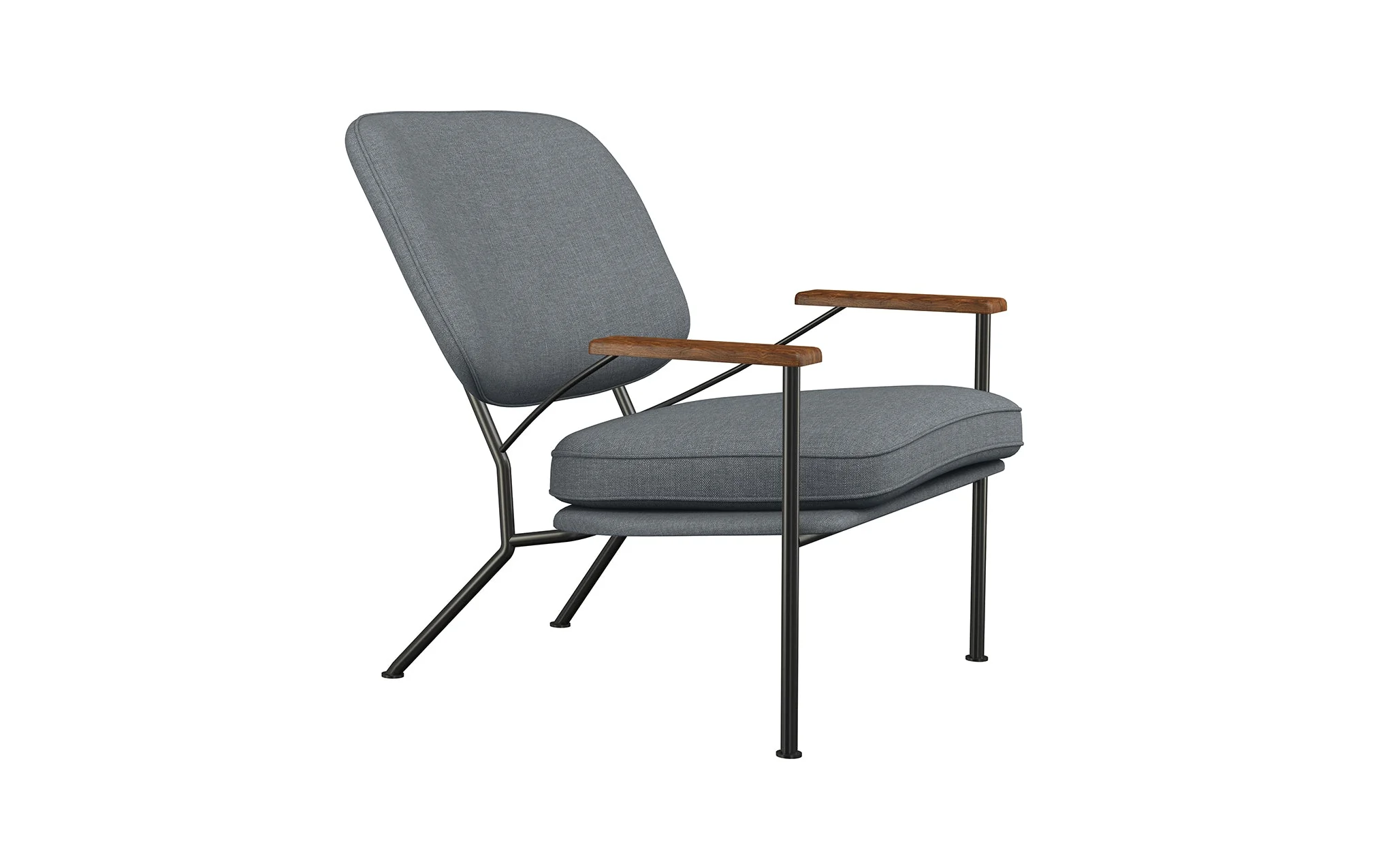 Orlando armchair with walnut arms - Image 41