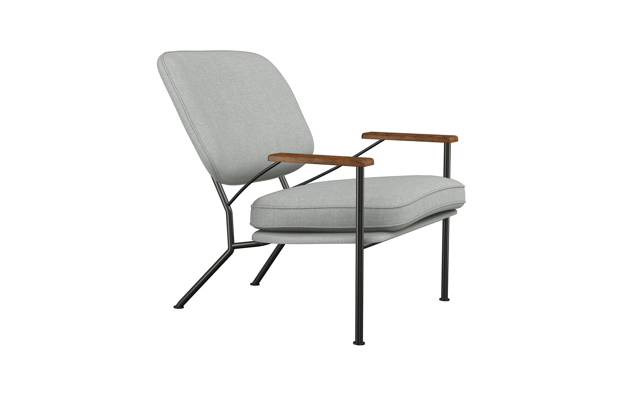 Orlando armchair with walnut arms - Image 43