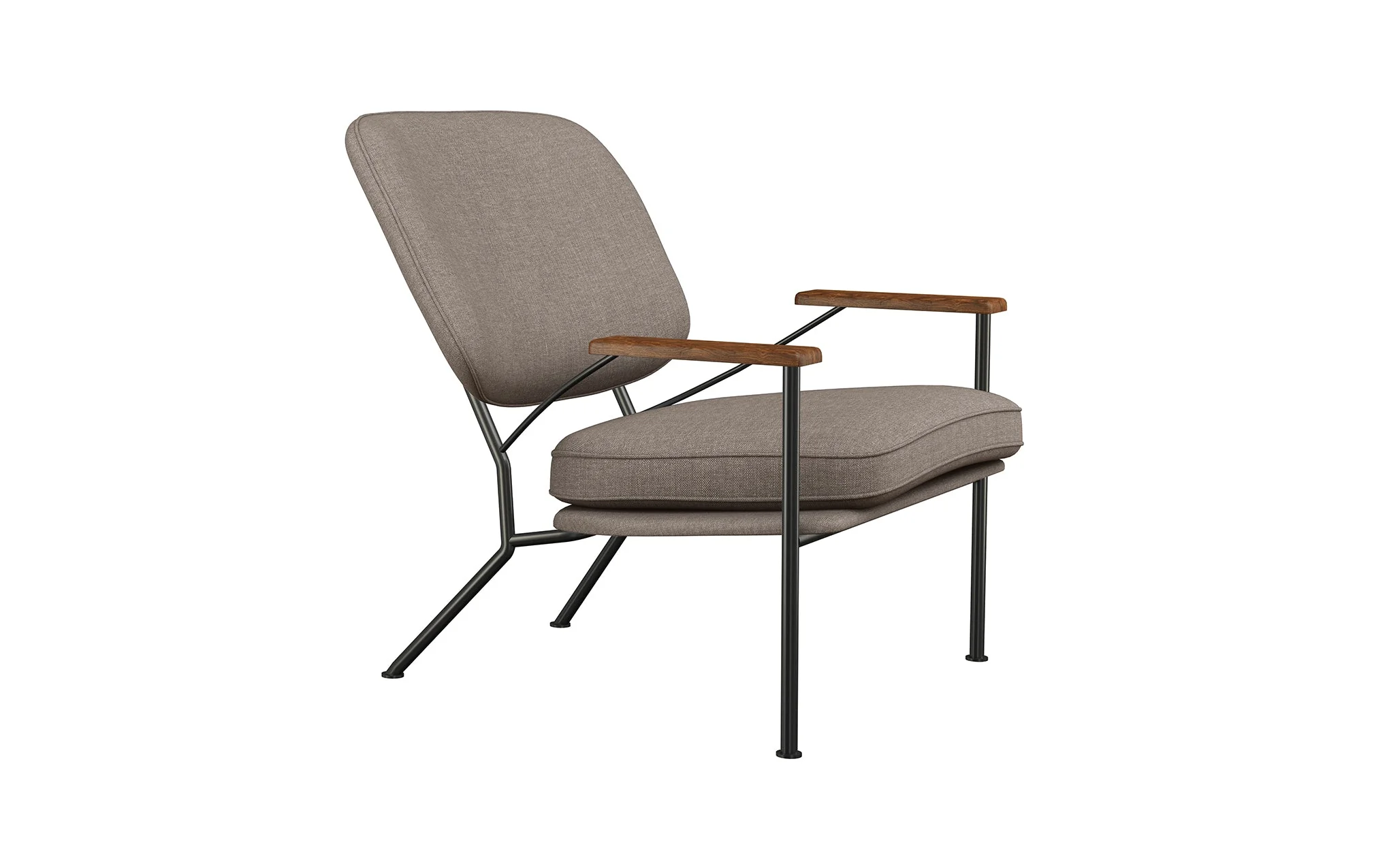 Orlando armchair with walnut arms - Image 45
