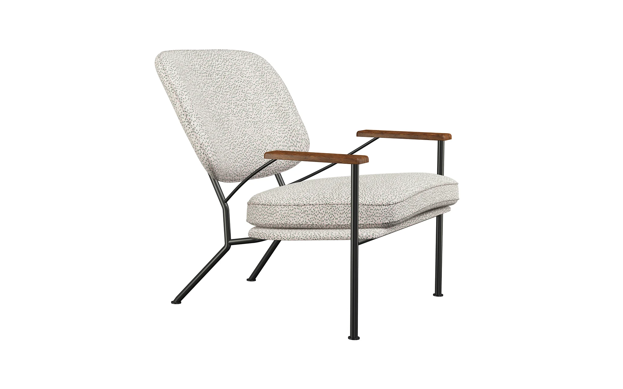 Orlando armchair with walnut arms - Image 6