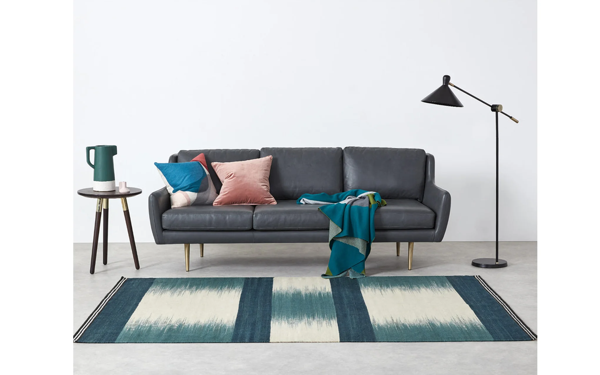 Patola Petrol gelim flatweave rug - Image 2