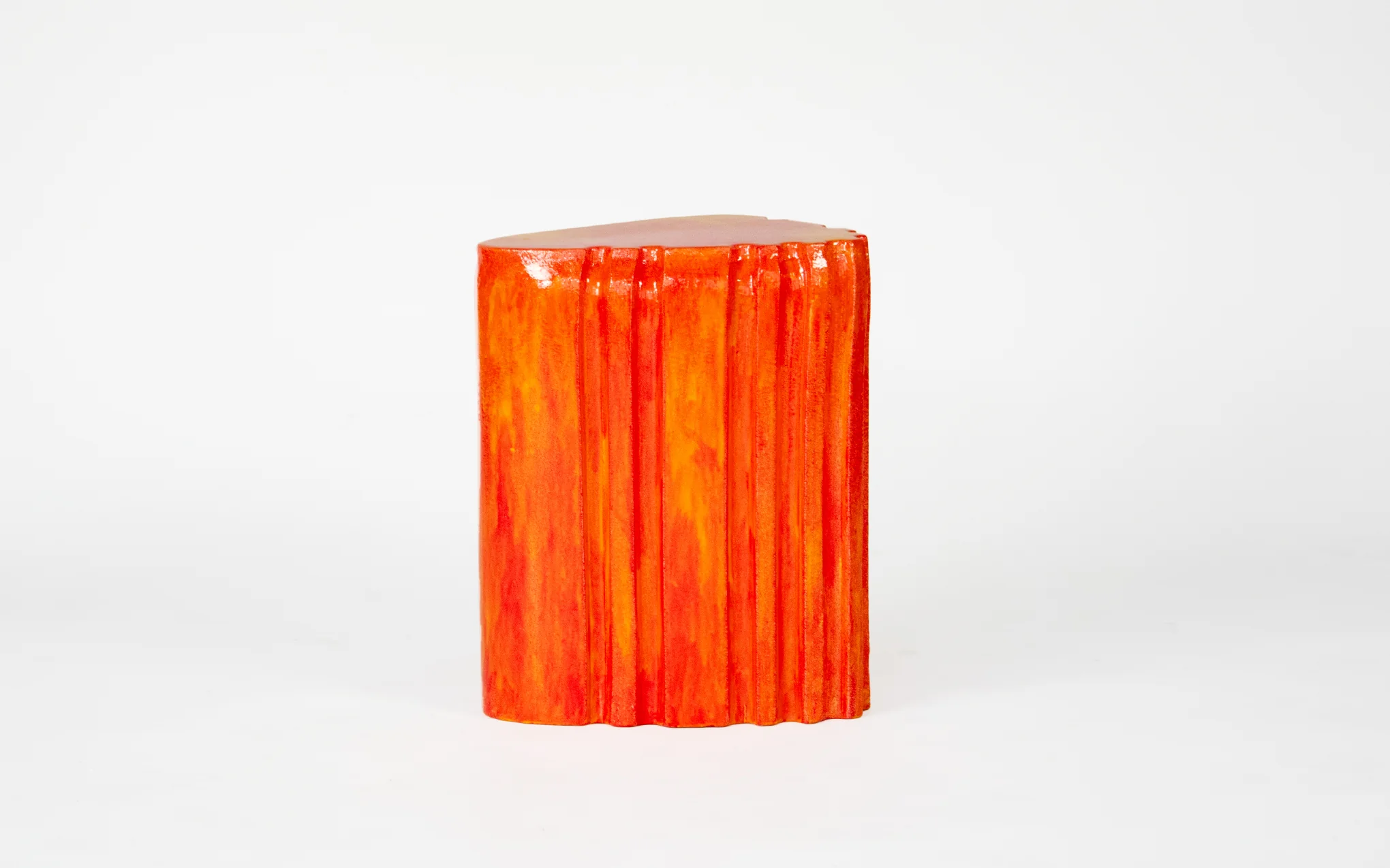 Pressed Stool No.7 - fire resin - Image 2