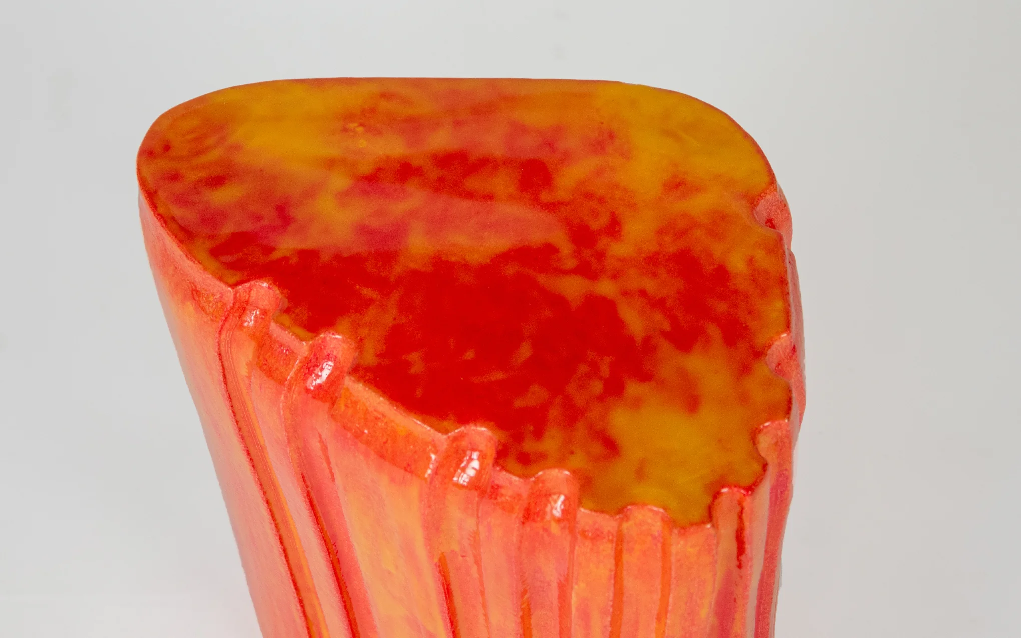 Pressed Stool No.7 - fire resin - Image 4