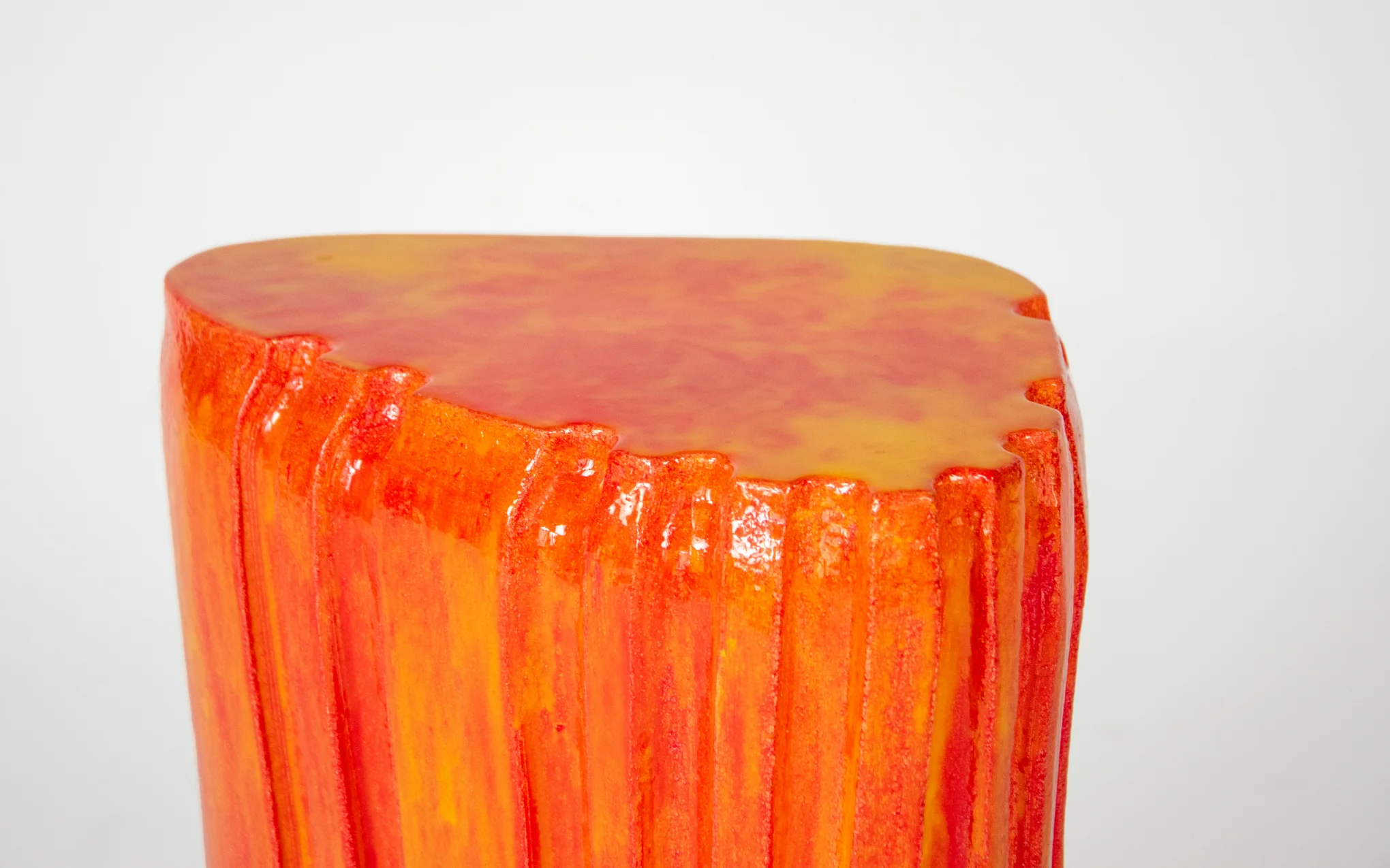Pressed Stool No.7 - fire resin - Image 5