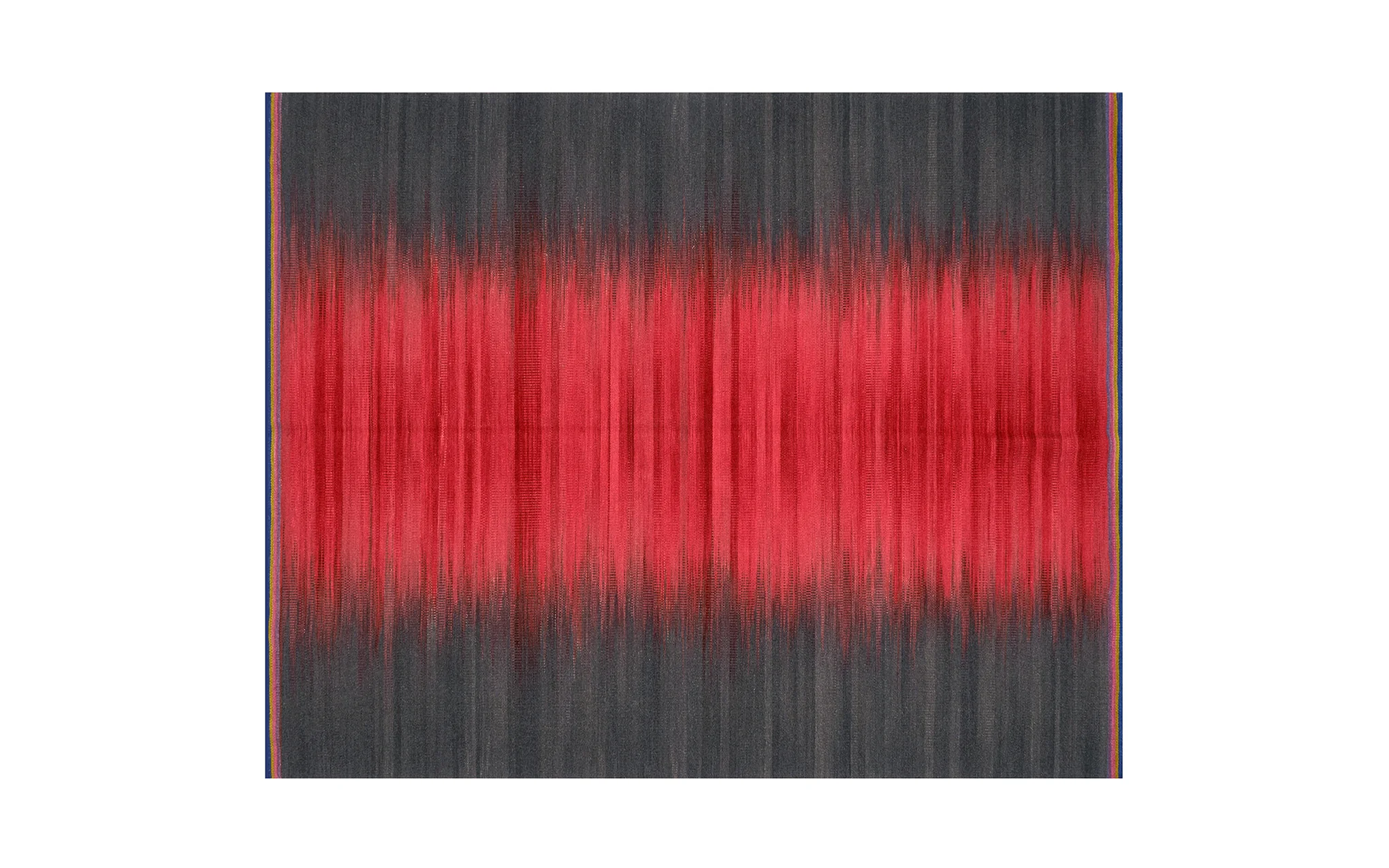 Red Charcoal gelim flatweave rug