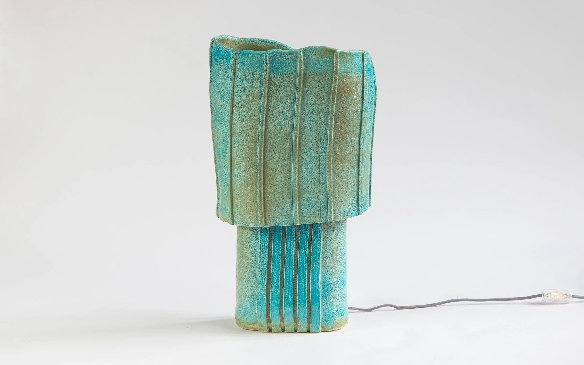 Rib table lamp - deep sea