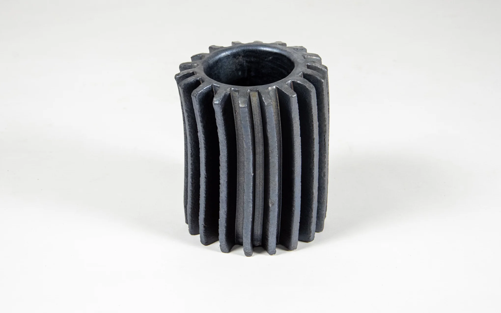 S2 small vase - gunmetal glaze
