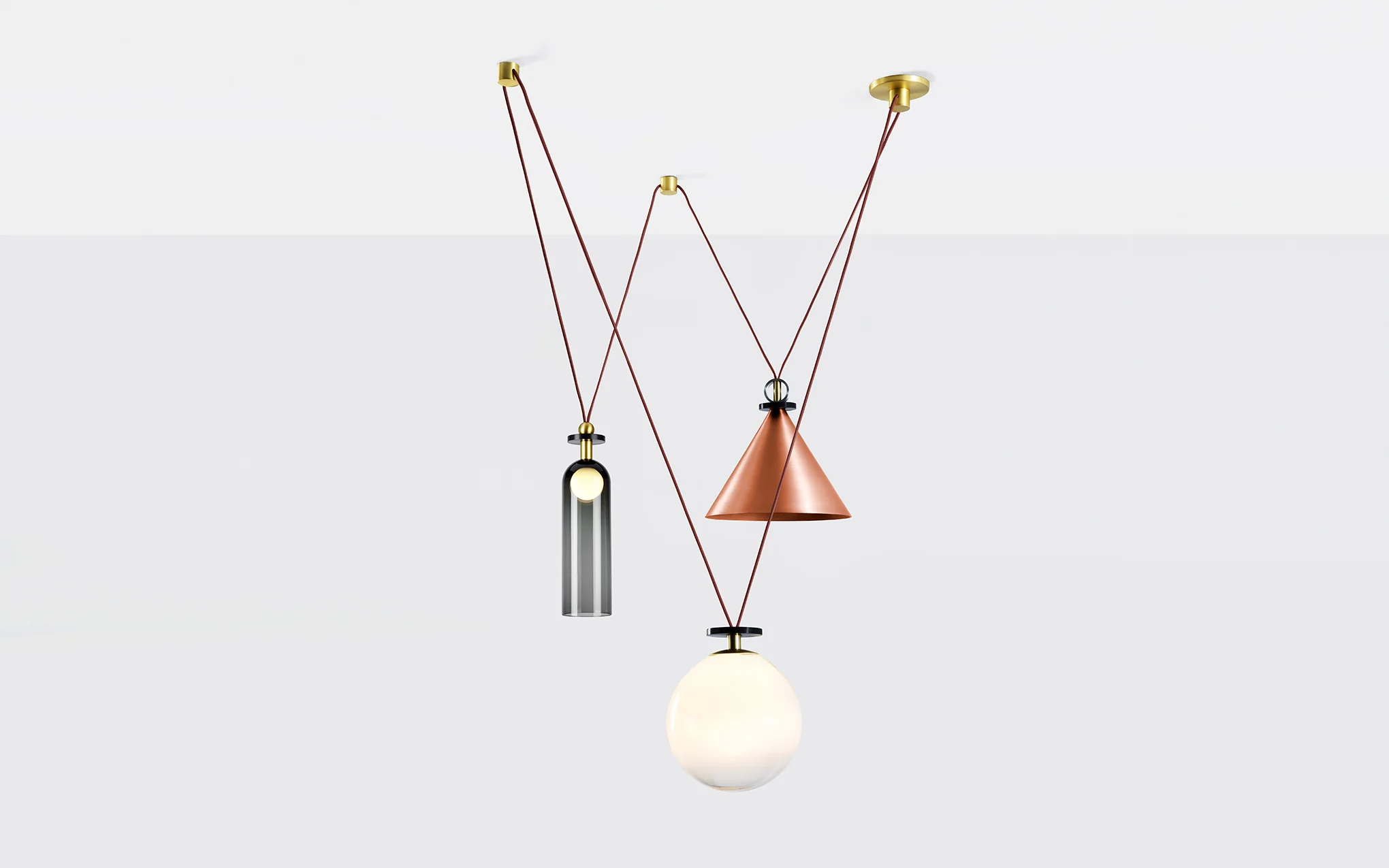 Shape Up 3 piece chandelier