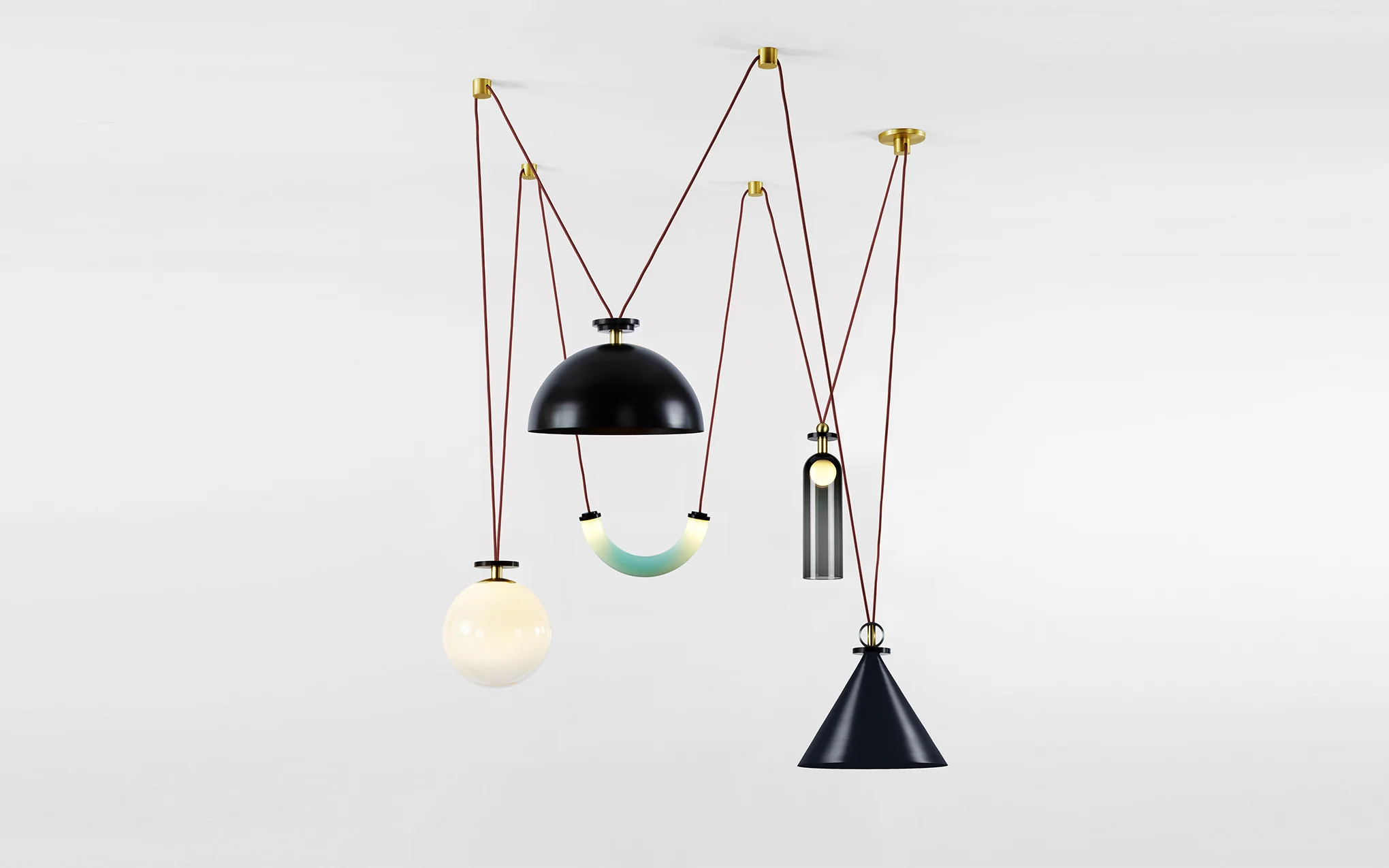 Shape Up 5 piece chandelier - Image 2