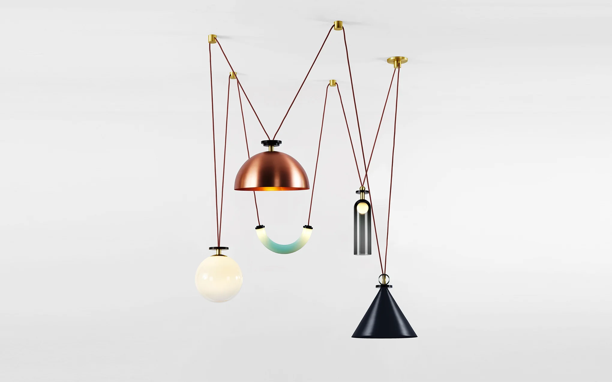 Shape Up 5 piece chandelier - Image 3