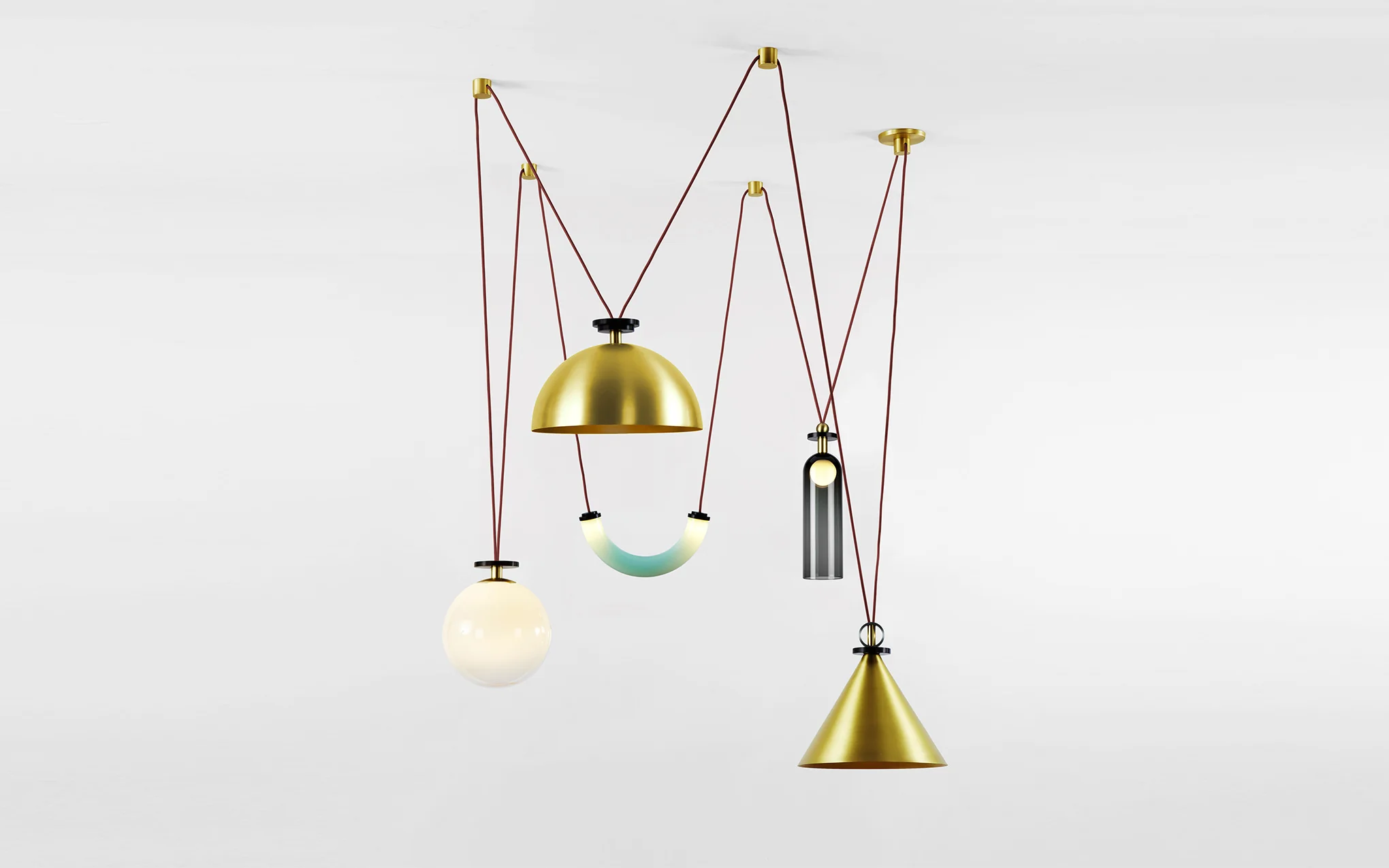 Shape Up 5 piece chandelier - Image 4