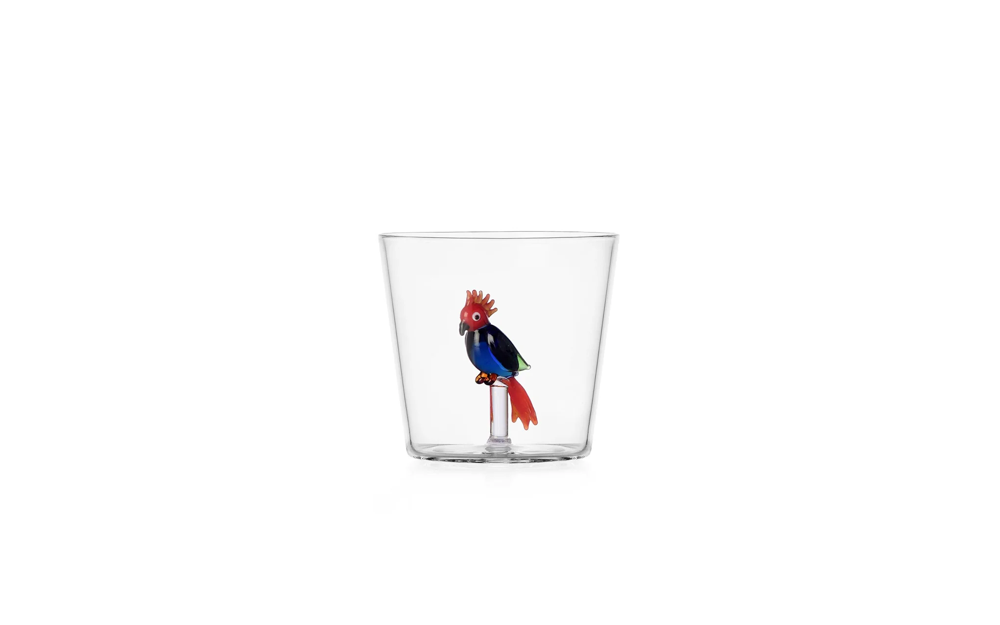 Talking Trees tumbler - red & blue cockatoo
