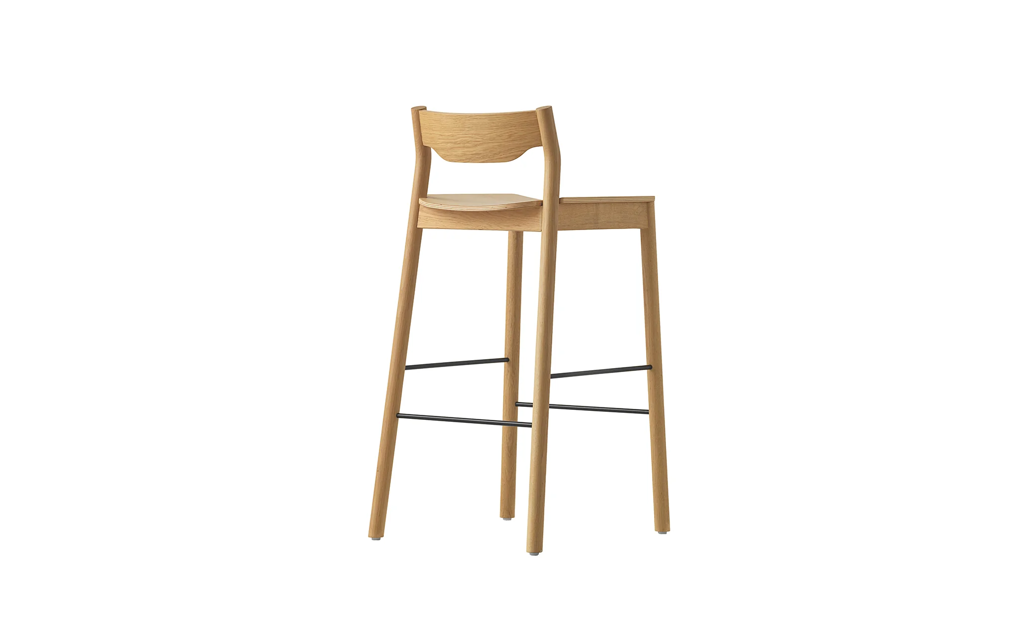 Tangerine stool with back - Image 2