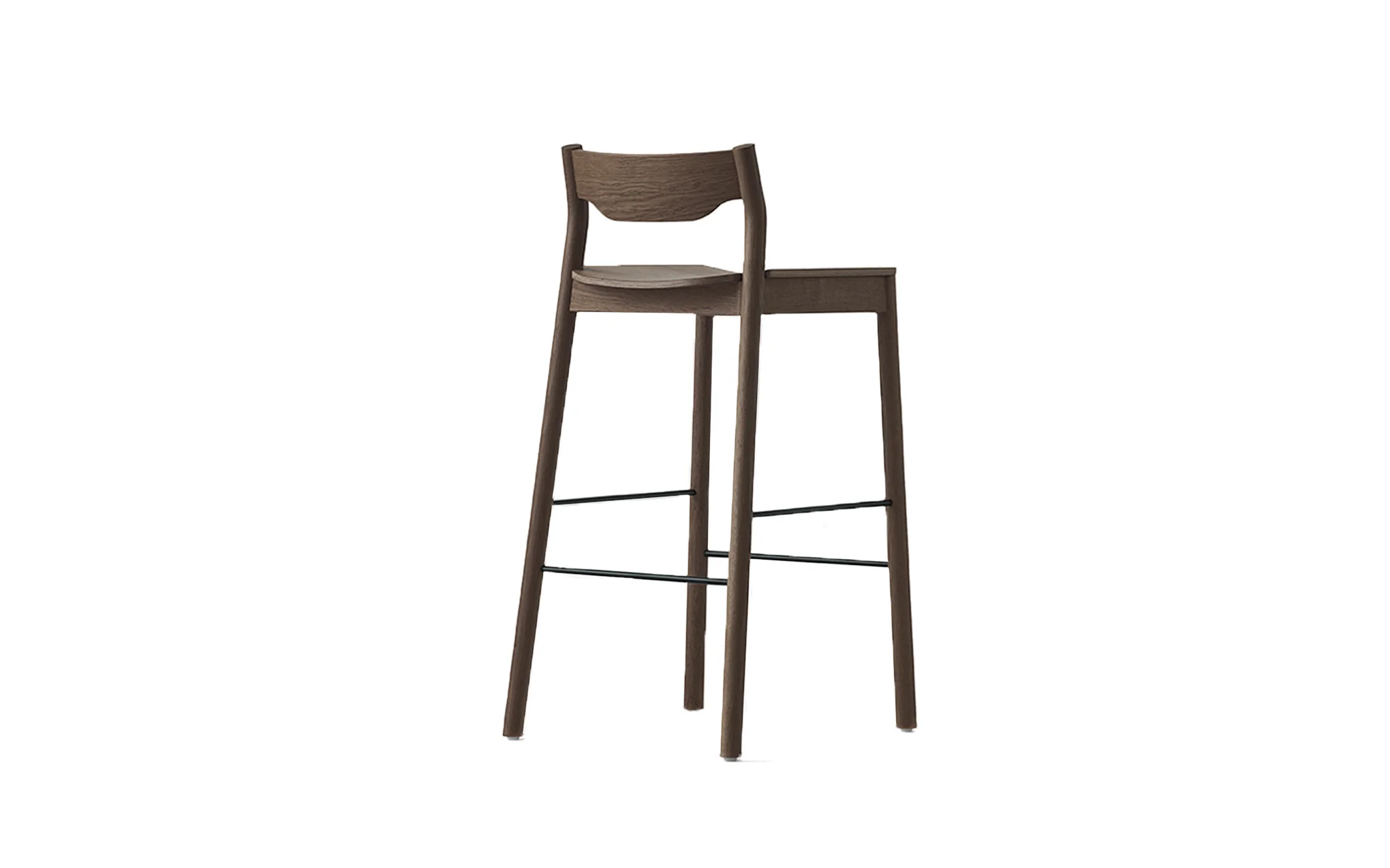 Tangerine stool with back - Image 4