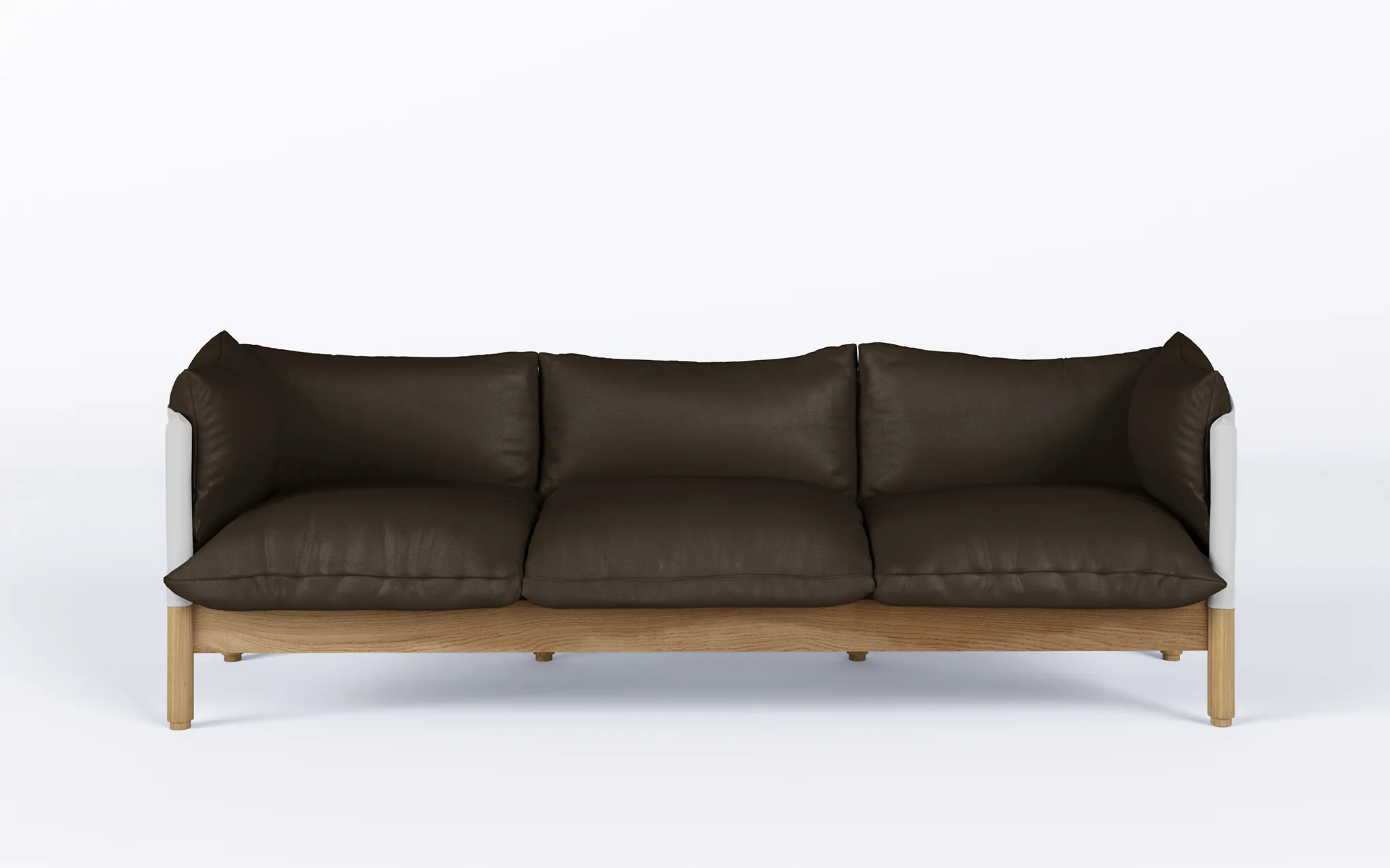 Tepee three seat sofa - oak, white sling - Image 25
