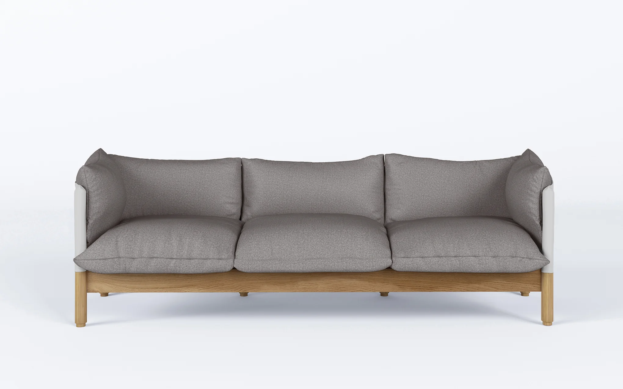 Tepee three seat sofa - oak, white sling - Image 31