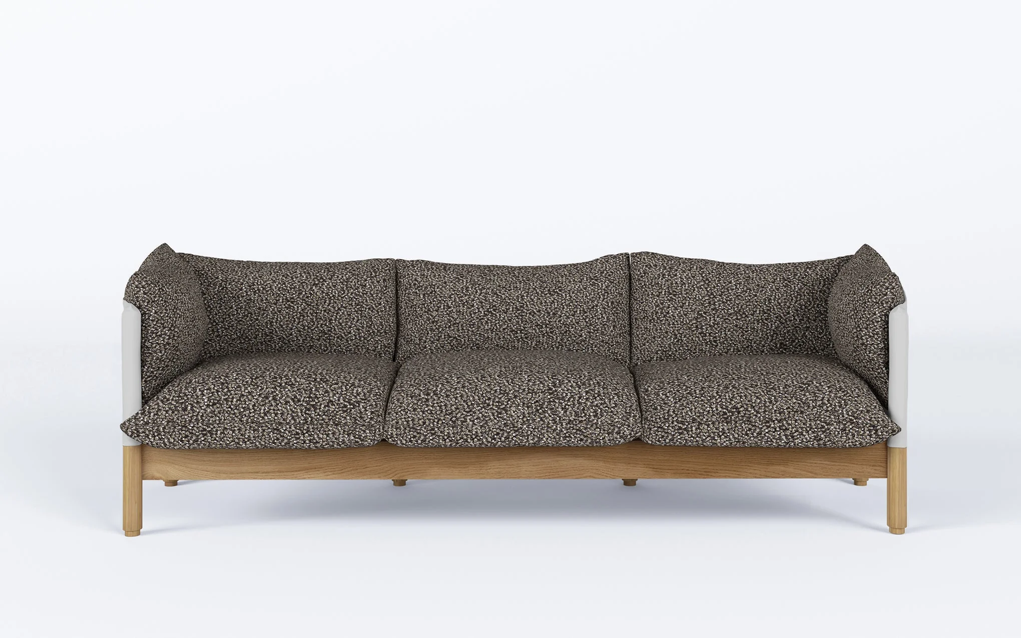 Tepee three seat sofa - oak, white sling - Image 39