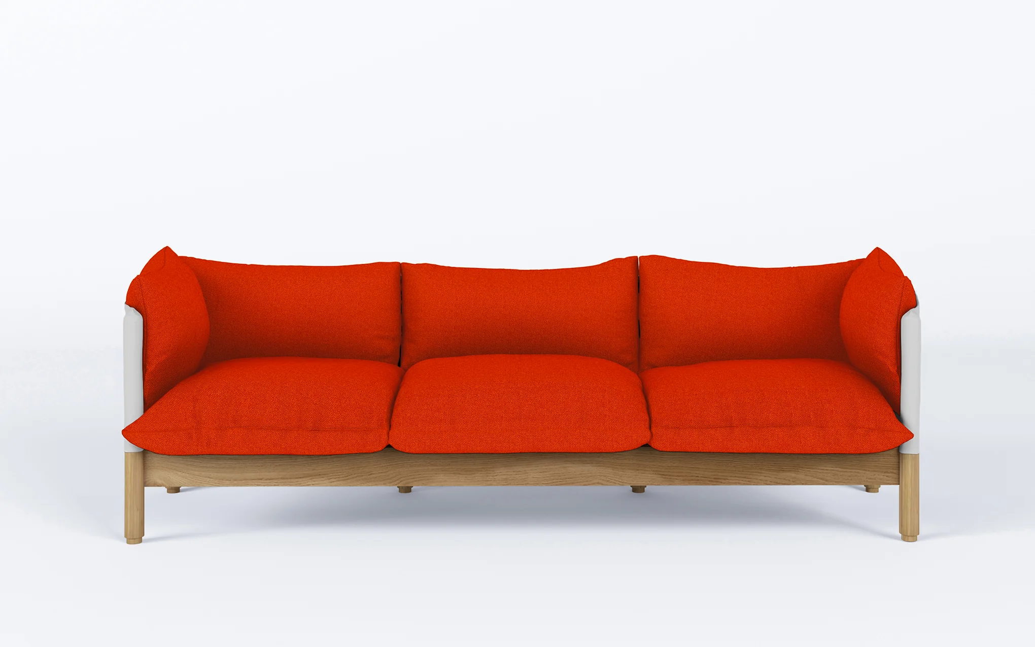 Tepee three seat sofa - oak, white sling - Image 42