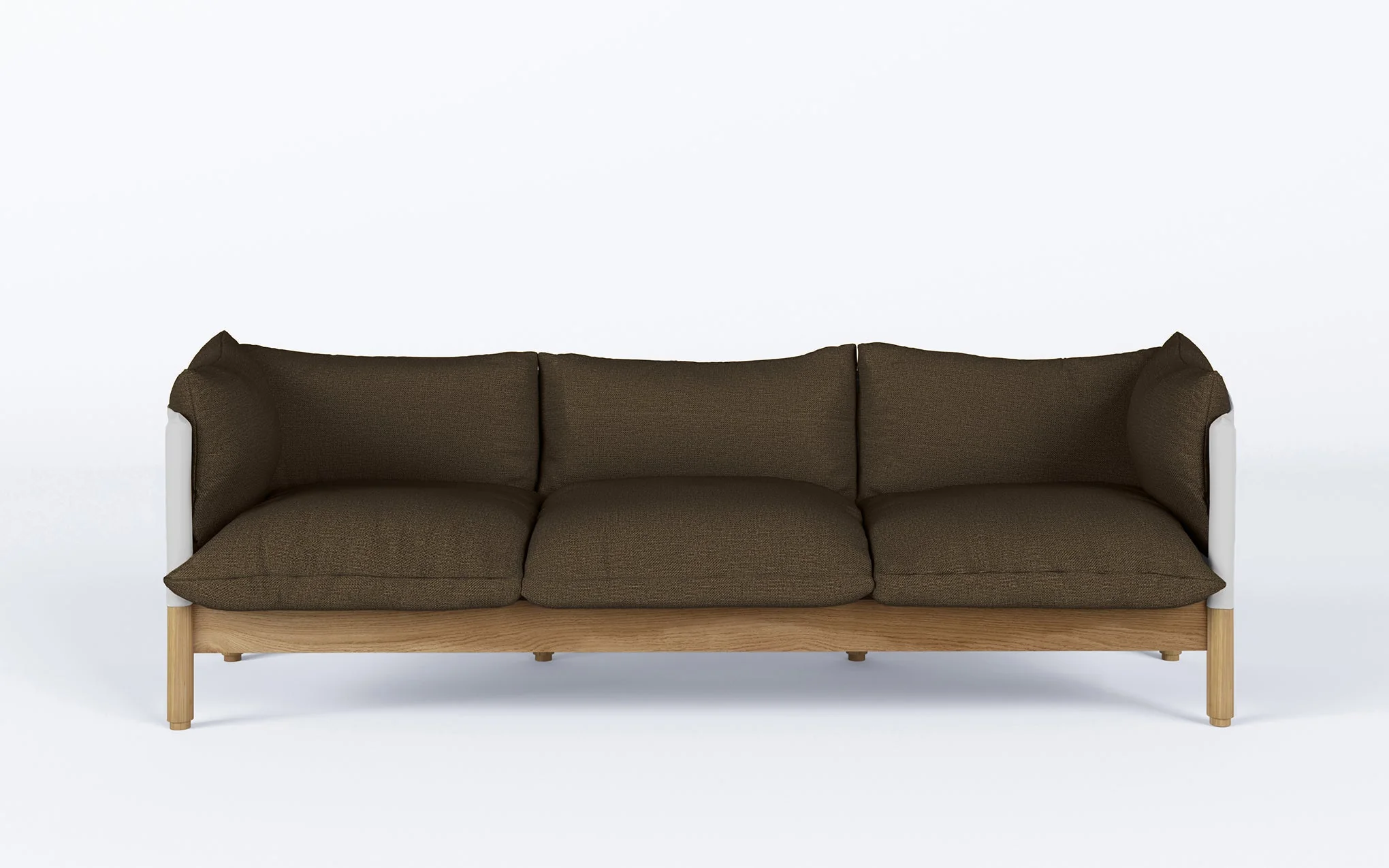 Tepee three seat sofa - oak, white sling - Image 43