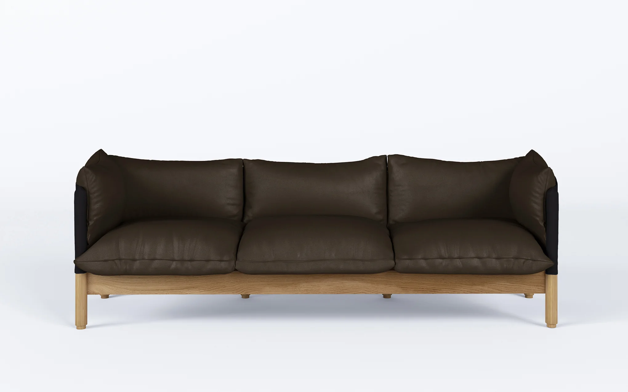 Tepee three seat sofa - oak, black sling - Image 20