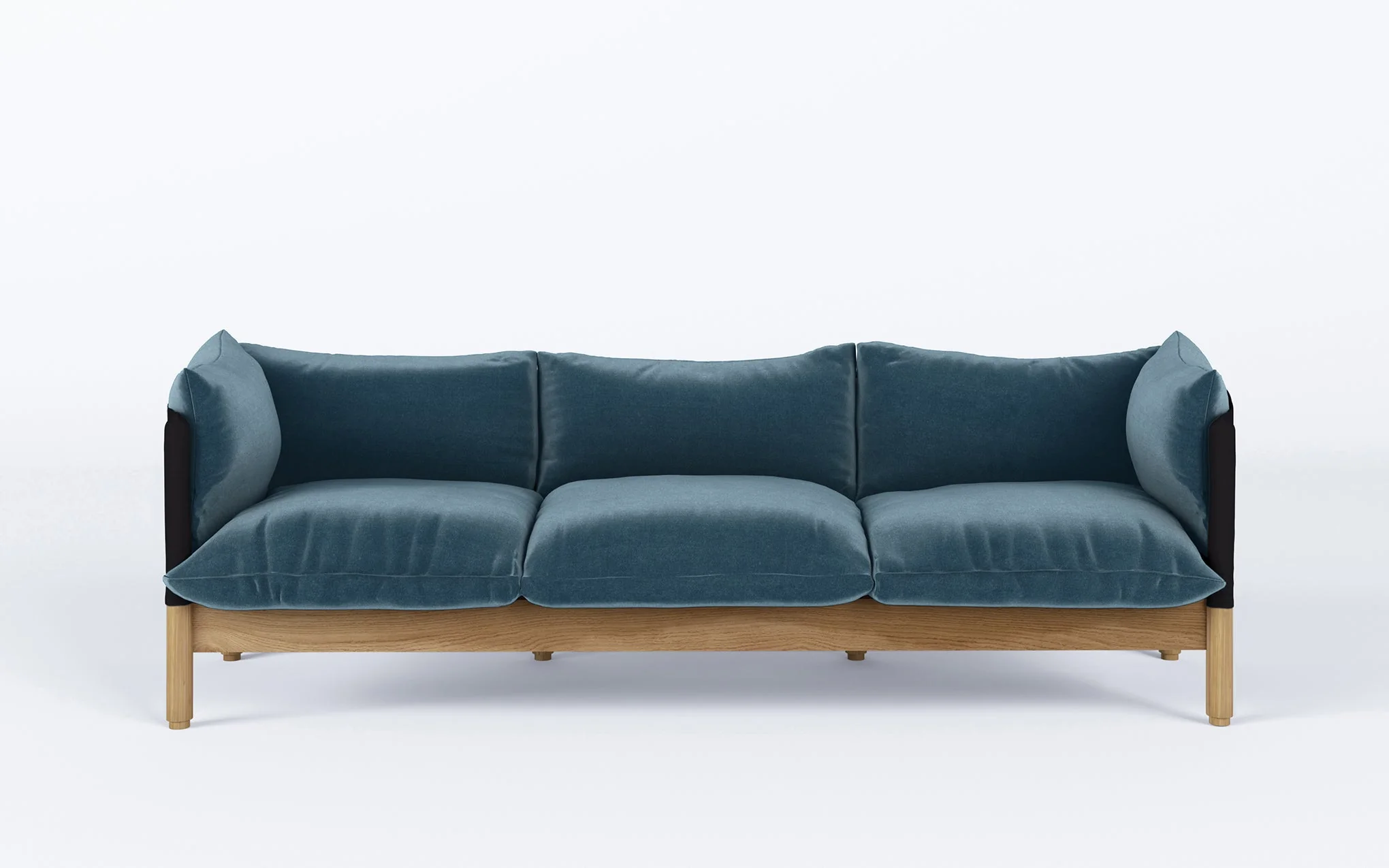 Tepee three seat sofa - oak, black sling - Image 59