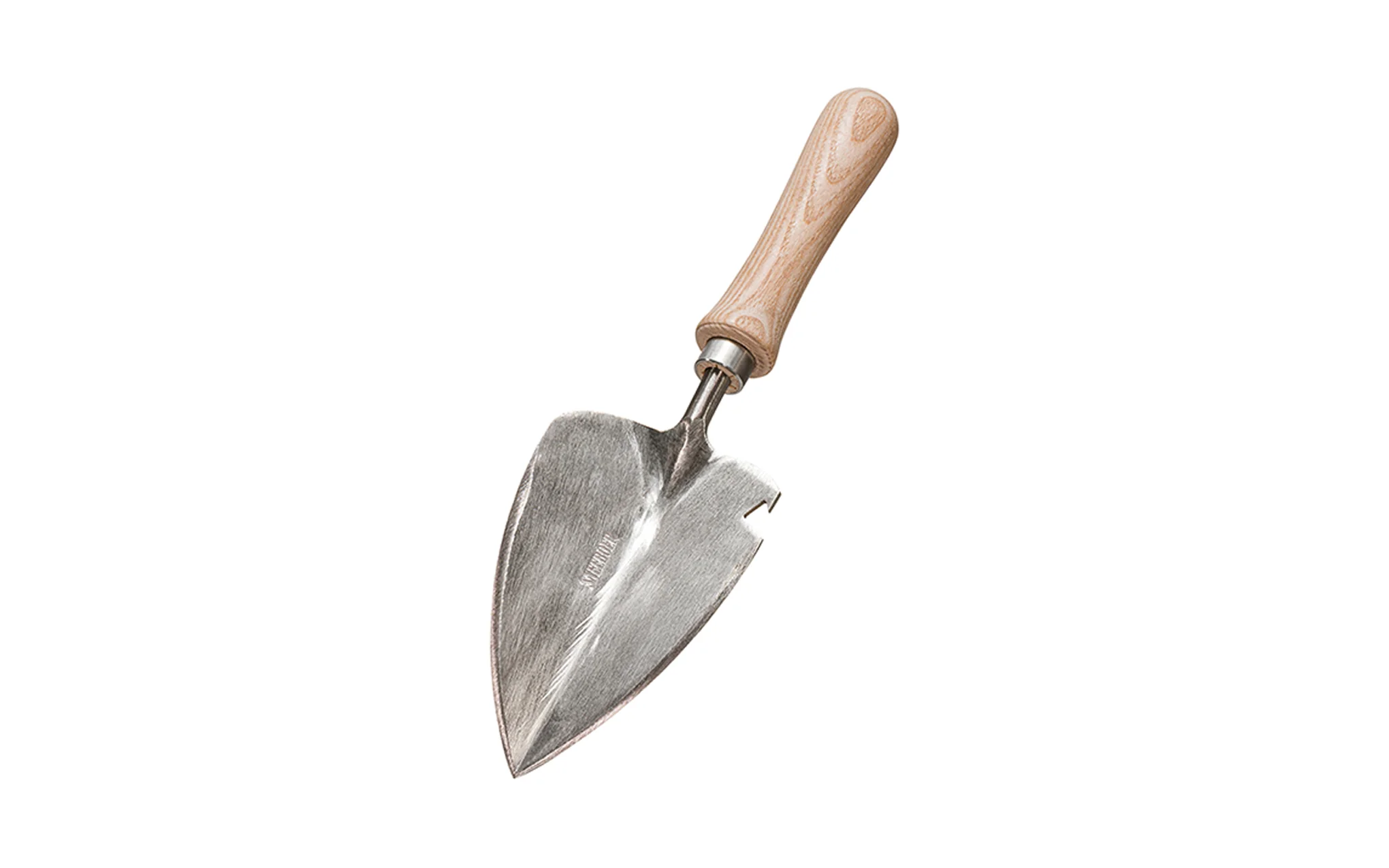 Transplanting trowel with opener