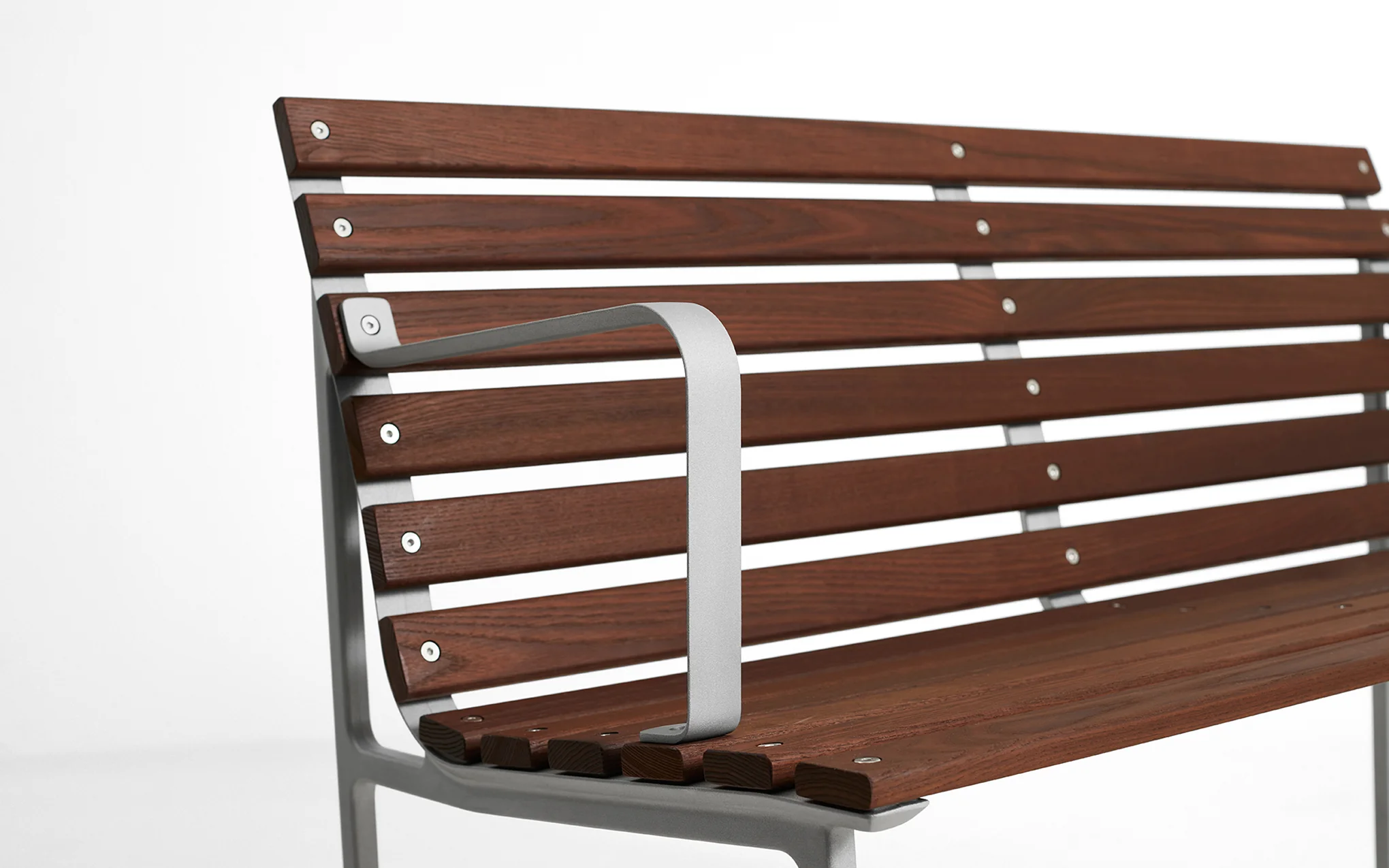 Traverse dining bench with armrests - Image 2