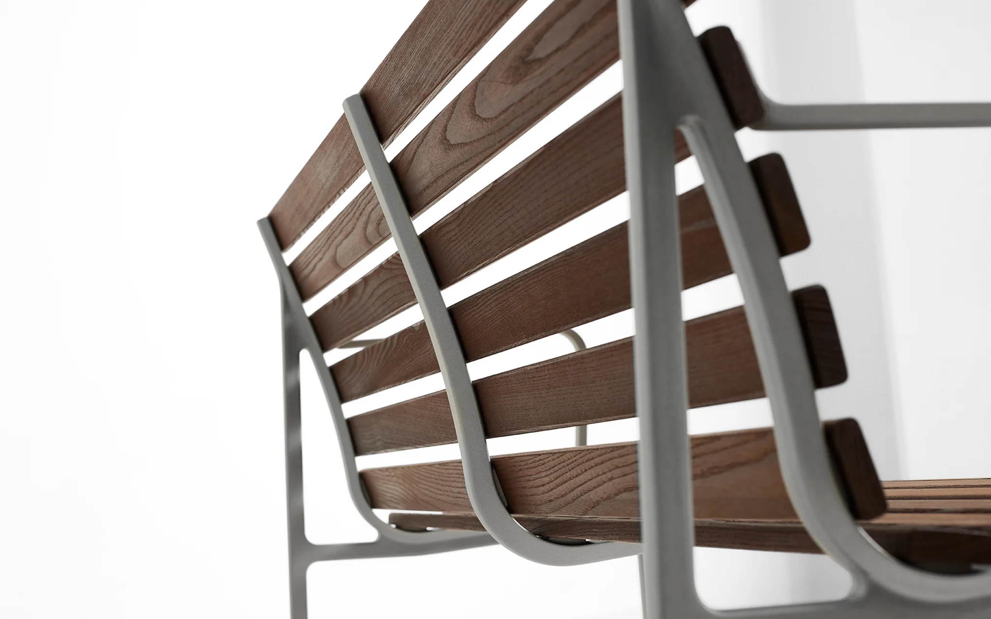Traverse dining bench with armrests - Image 4
