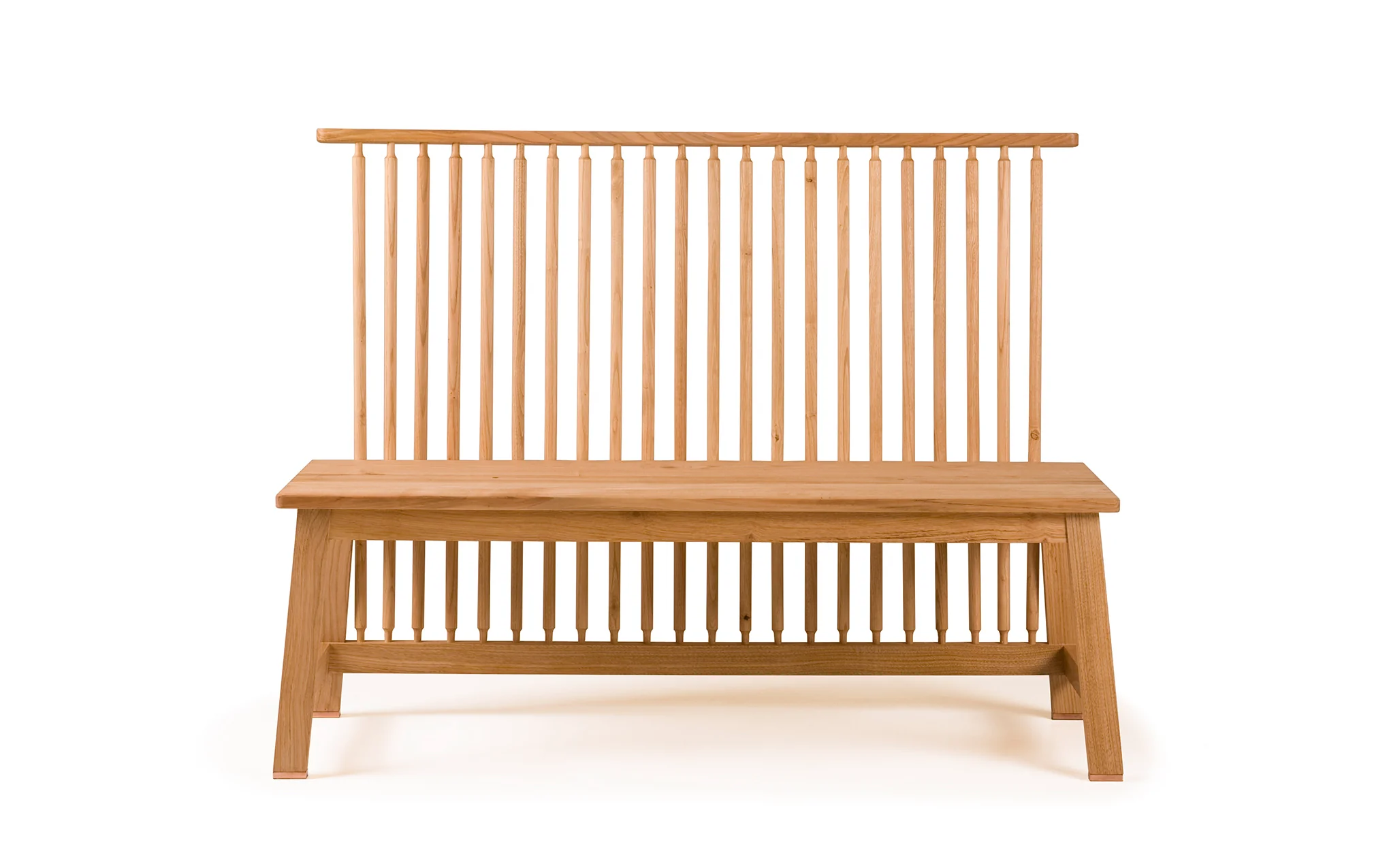 Two seater bench with back