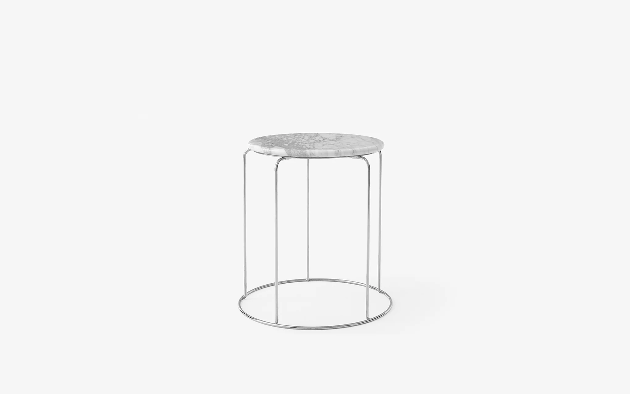 Wire stool with marble top - Image 4