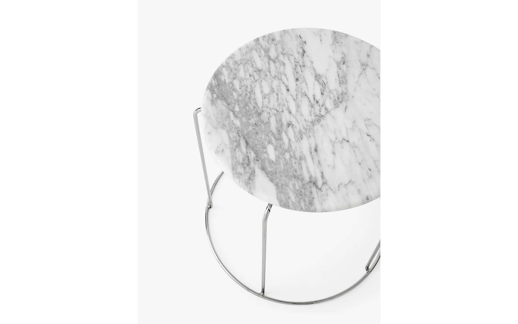 Wire stool with marble top - Image 6