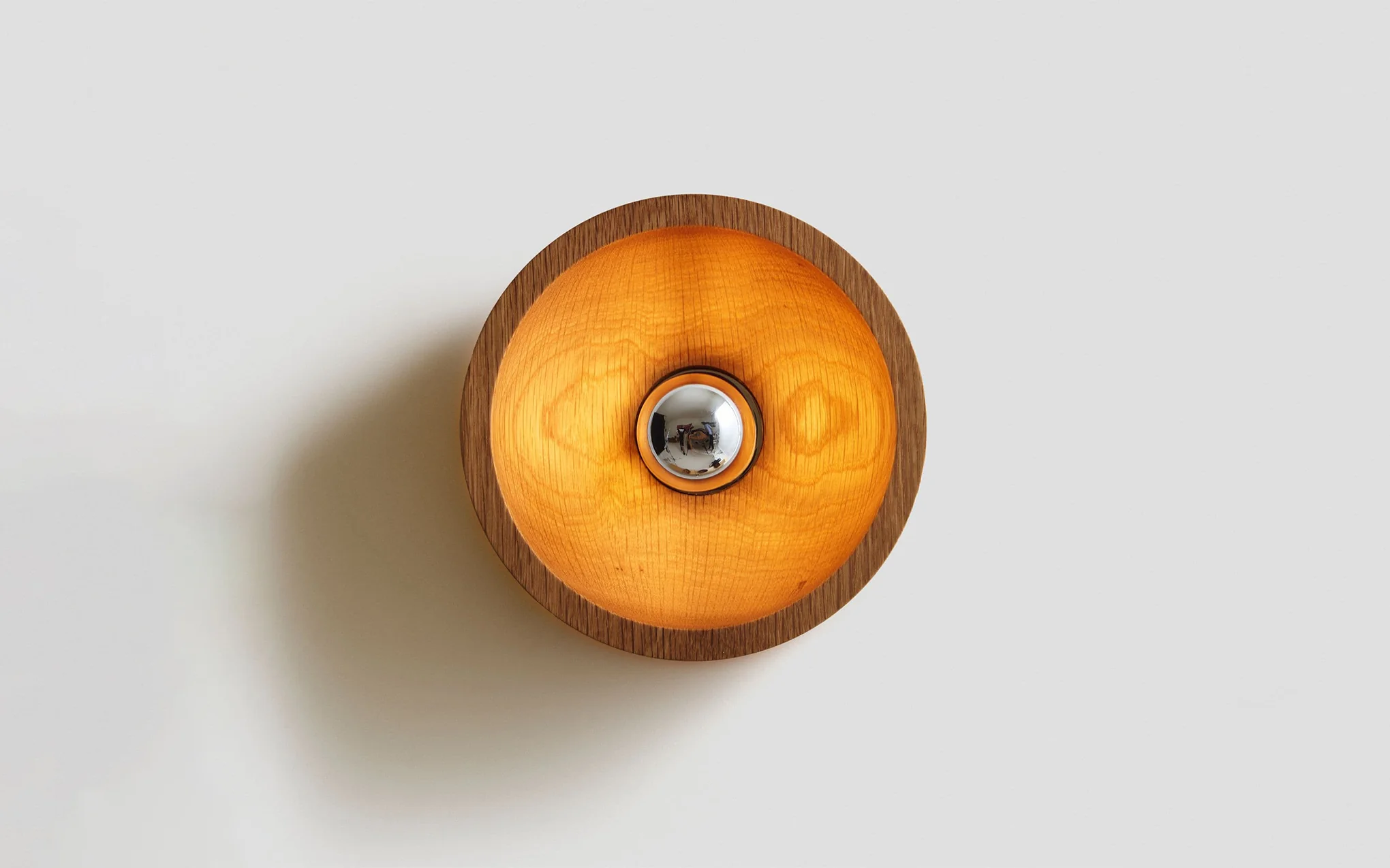 Wood sconce - round - Image 2