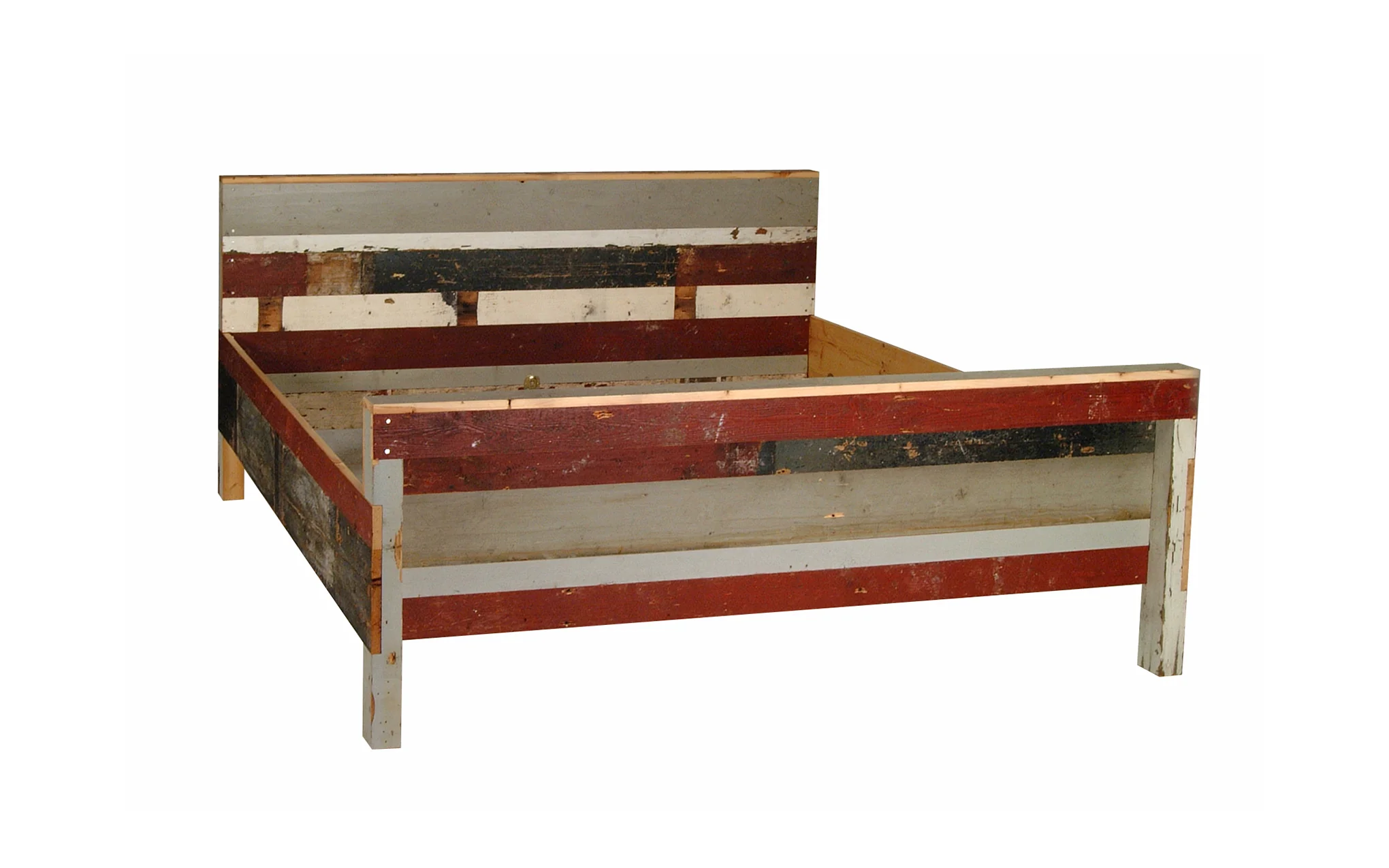 Wooden bed in Scrapwood - double